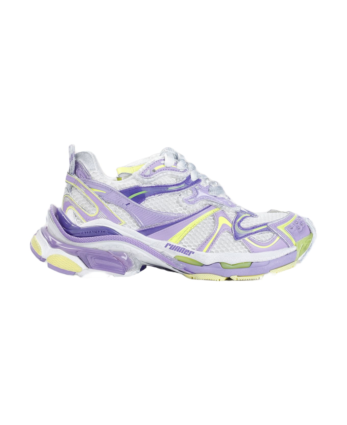 Balenciaga Runner 2 Sneakers - Eggshell Lilac Yellow