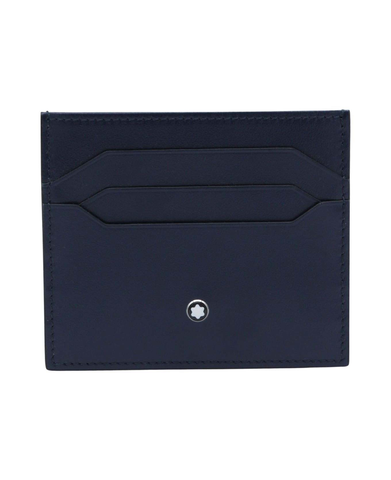 Montblanc Black And Blue Leather Card Holder - BLACK / INK BLUE 財布