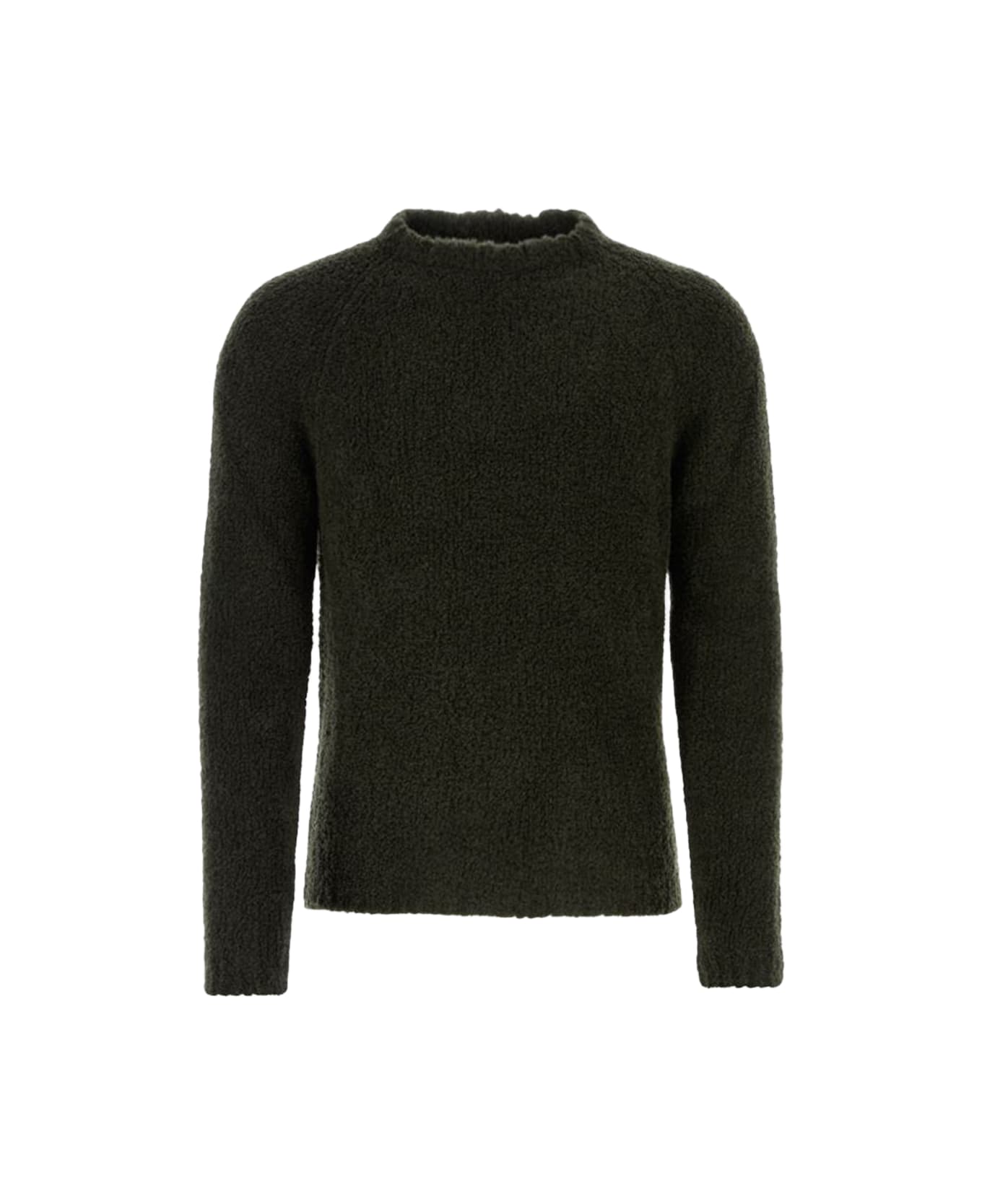 Ten C Dark Green Wool Blend Sweater - Green