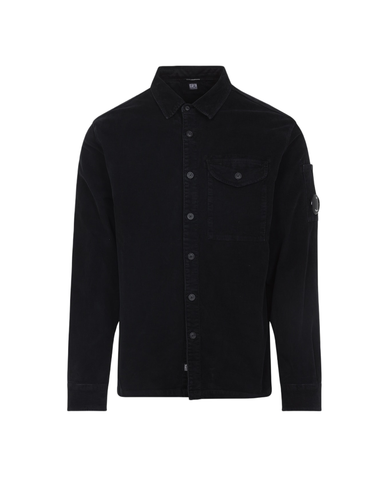 C.P. Company Ls Corduroy Shirt - BLACK
