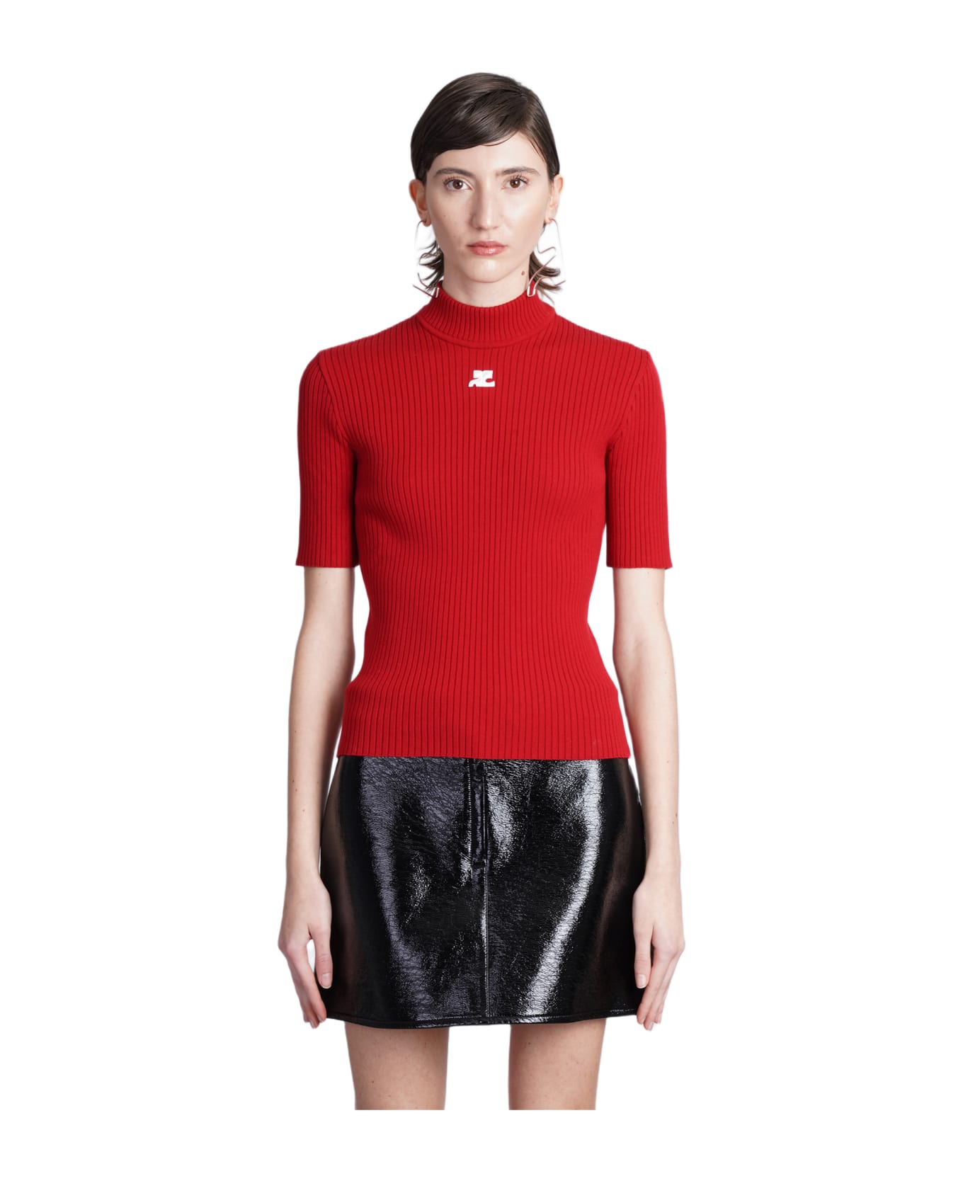 Courrèges Knitwear In Red Viscose - red