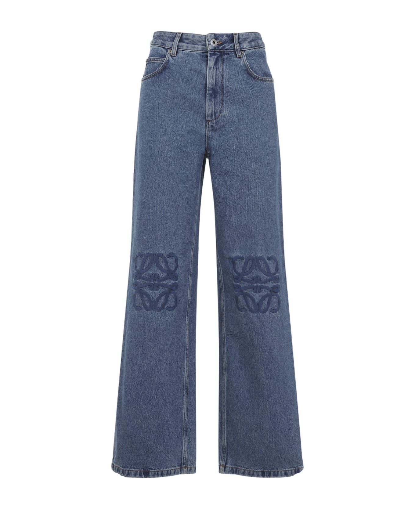 Loewe Anagram Baggy Jeans - Jeans Blue