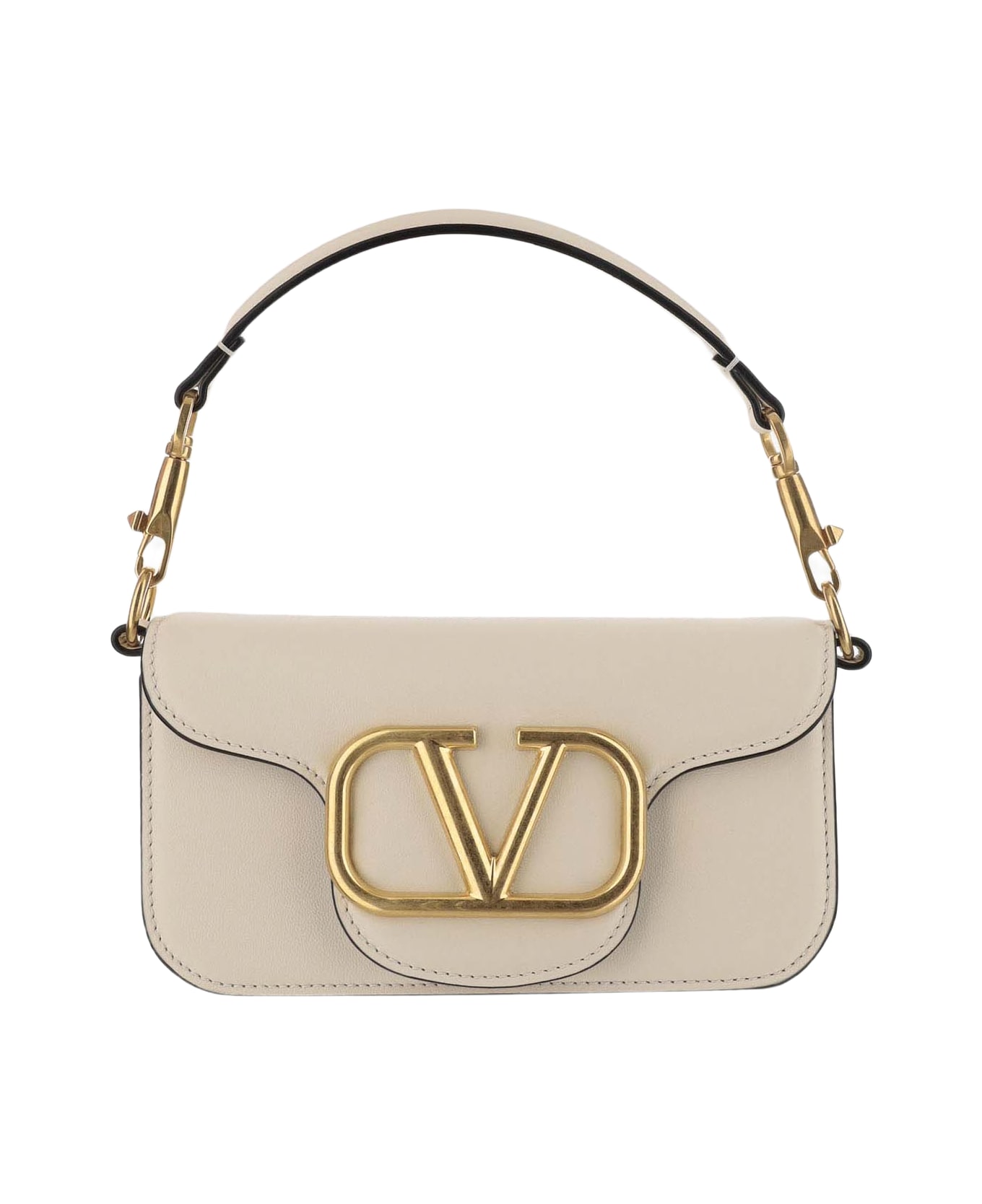 Valentino Garavani Small Loco' Bag In Calfskin - Light ivory