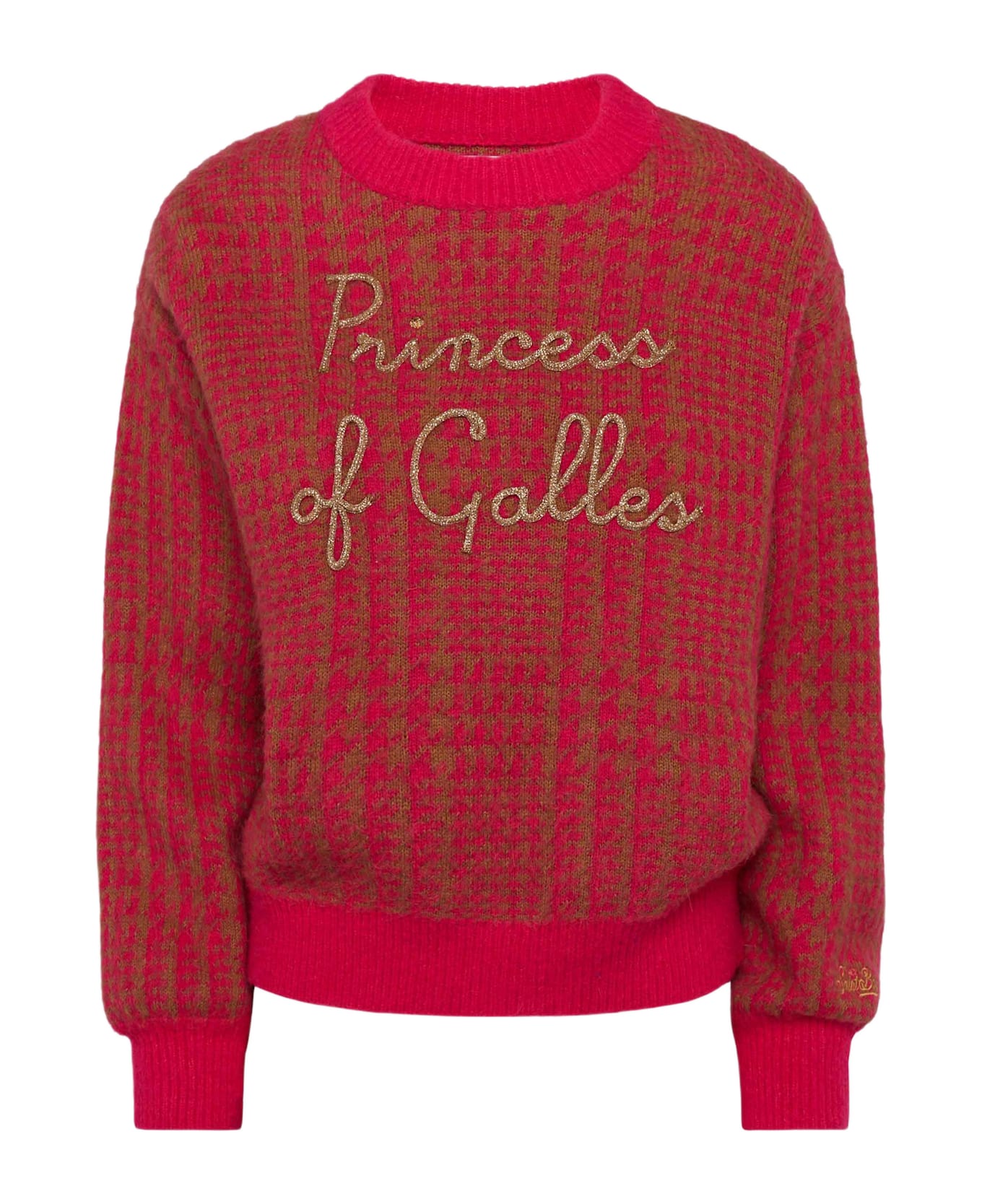 MC2 Saint Barth Woman Brushed Crewneck With Princess Of Galles - PINK
