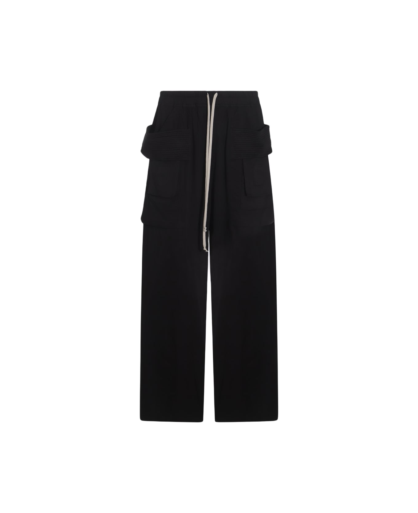 DRKSHDW Black Cotton Creatch Wide Cargo Pants | italist