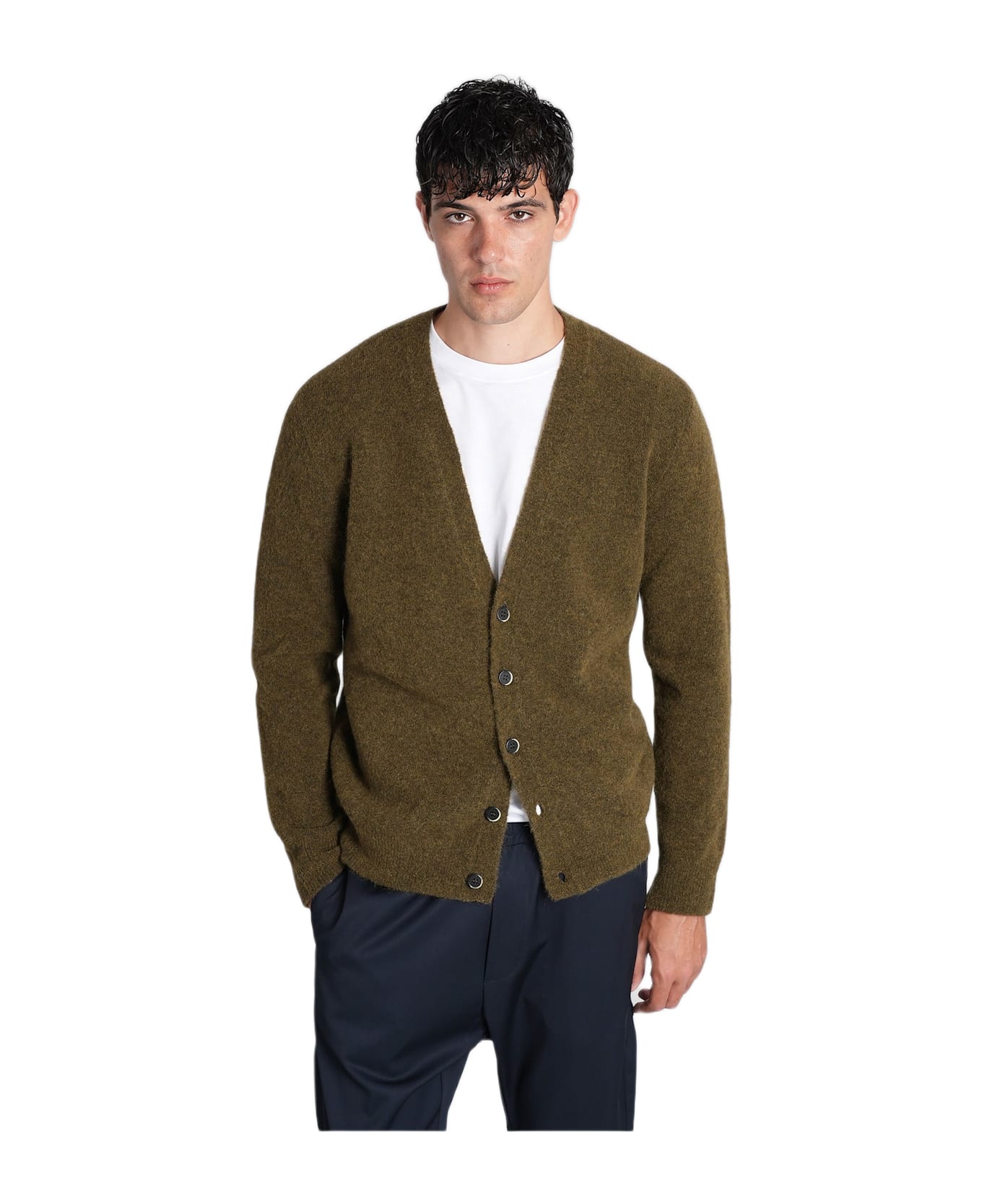 Barena Gajola Cardigan In Green Wool - green
