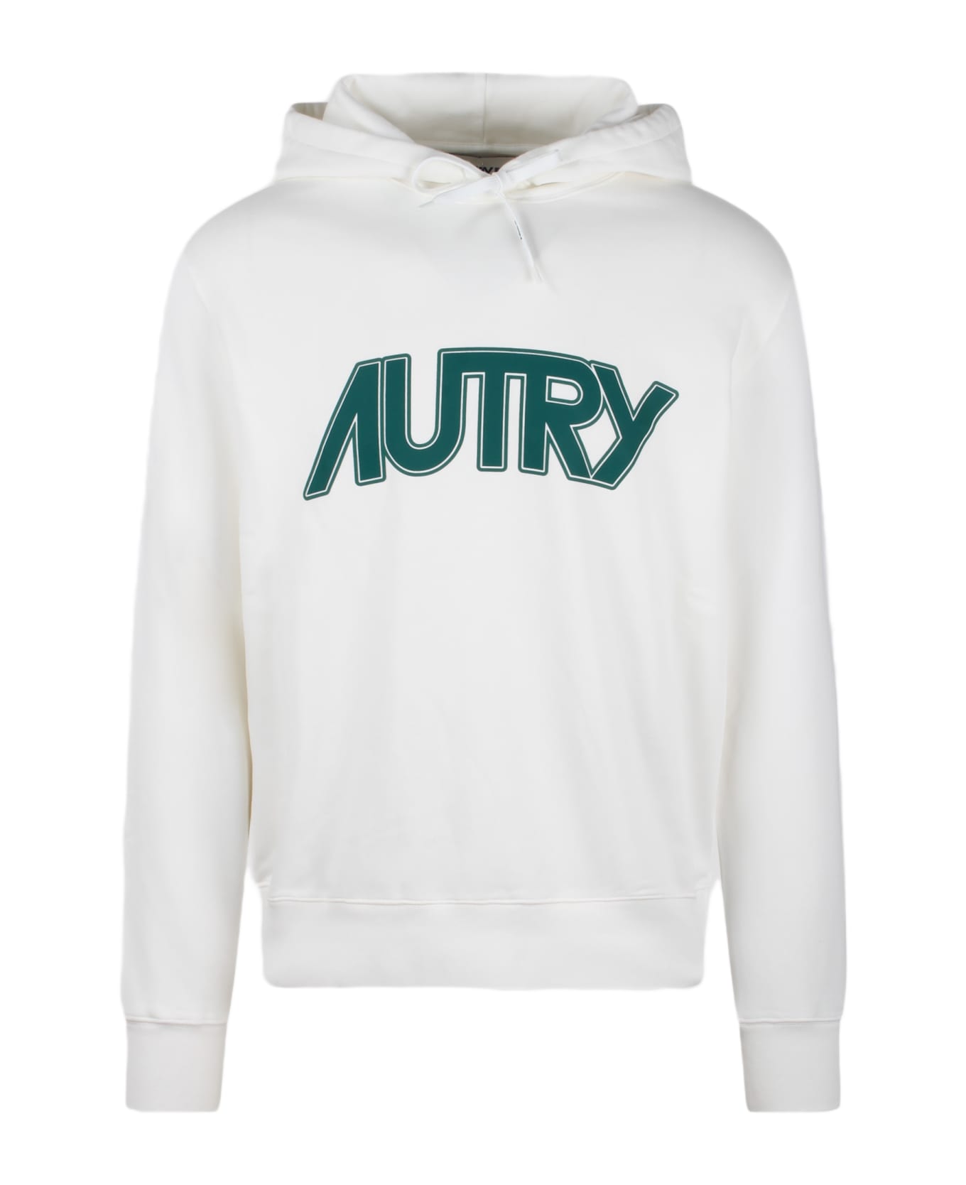 Autry Cotton Hooded Sweatshirt - White
