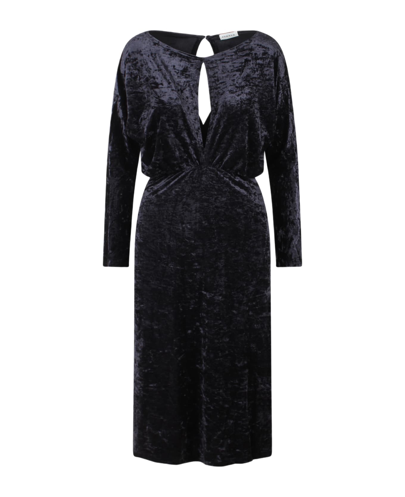 Parosh Velvet Midi Dress - Black ワンピース＆ドレス