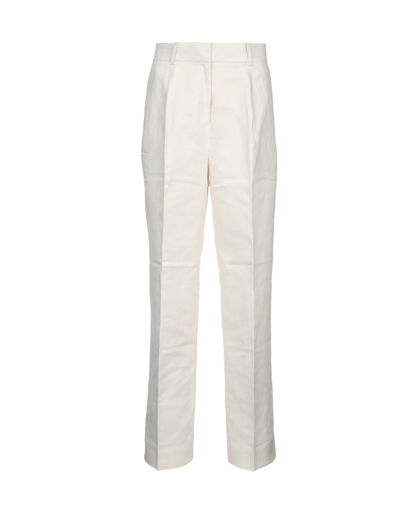Calvin Klein Structured Linen Pleated Pant - TOFU