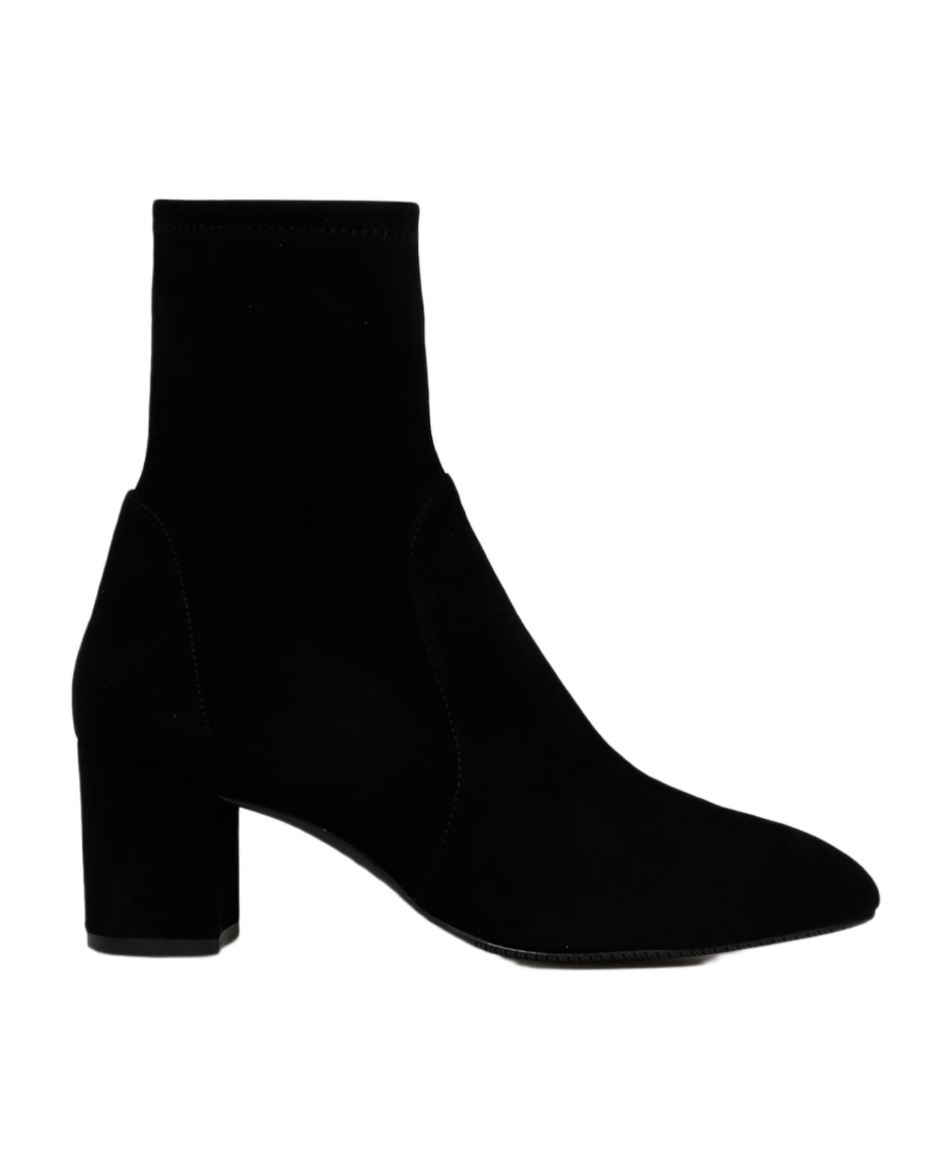 Stuart Weitzman Yuliana Ankle Boots - Black Suede