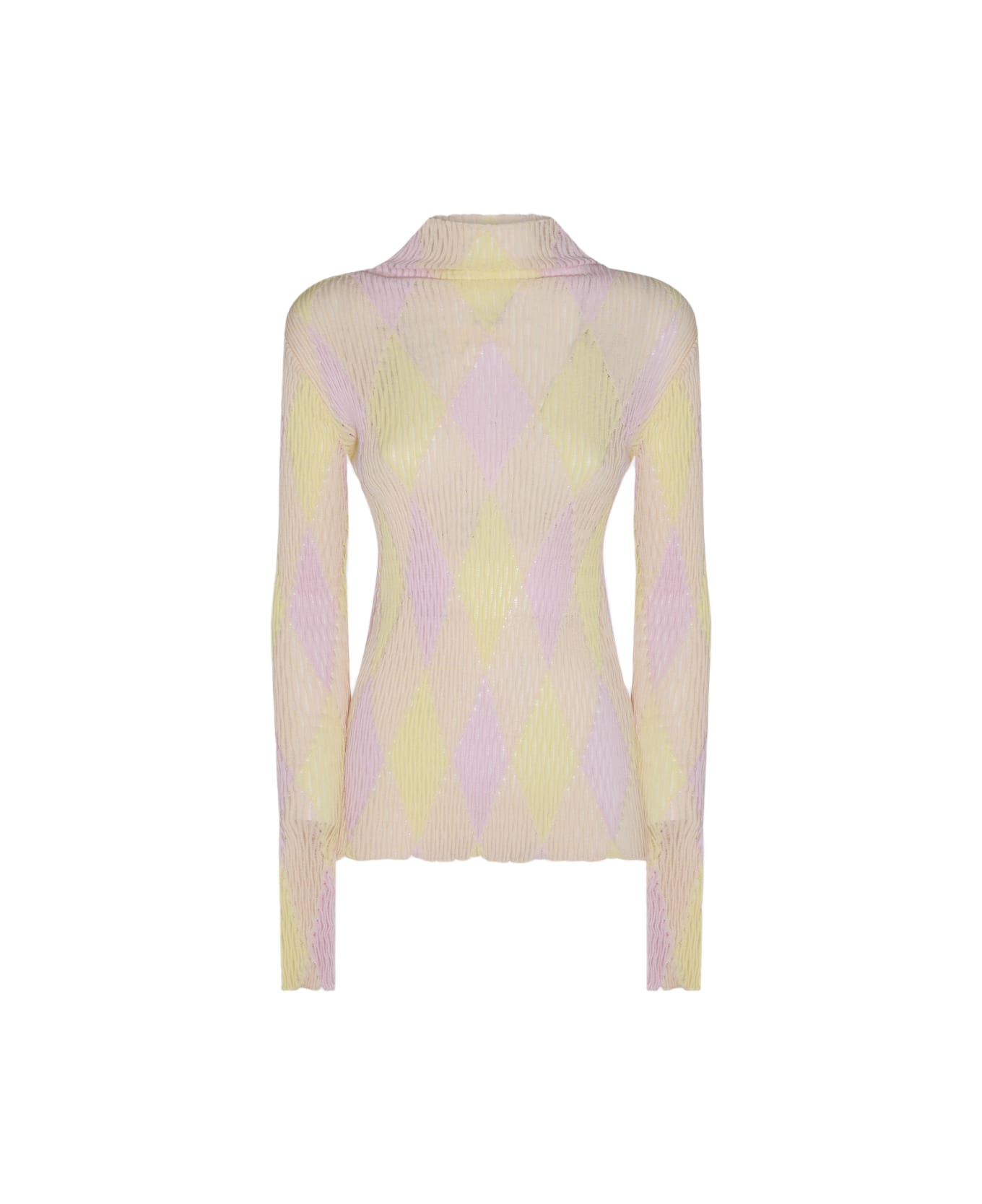 Burberry Eau White And Cream Cotton Knitwear - CAMEO IP PTTN