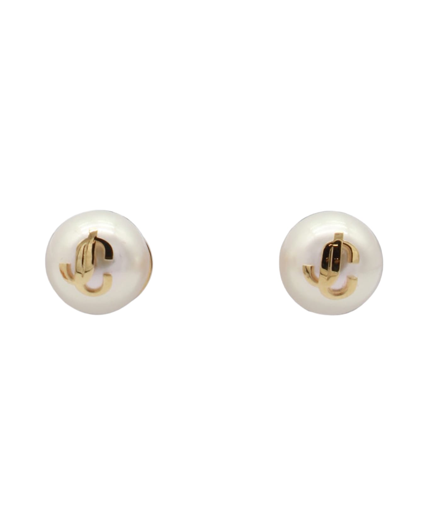 Jimmy Choo White And Gold Earrings - GOLD/WHITE