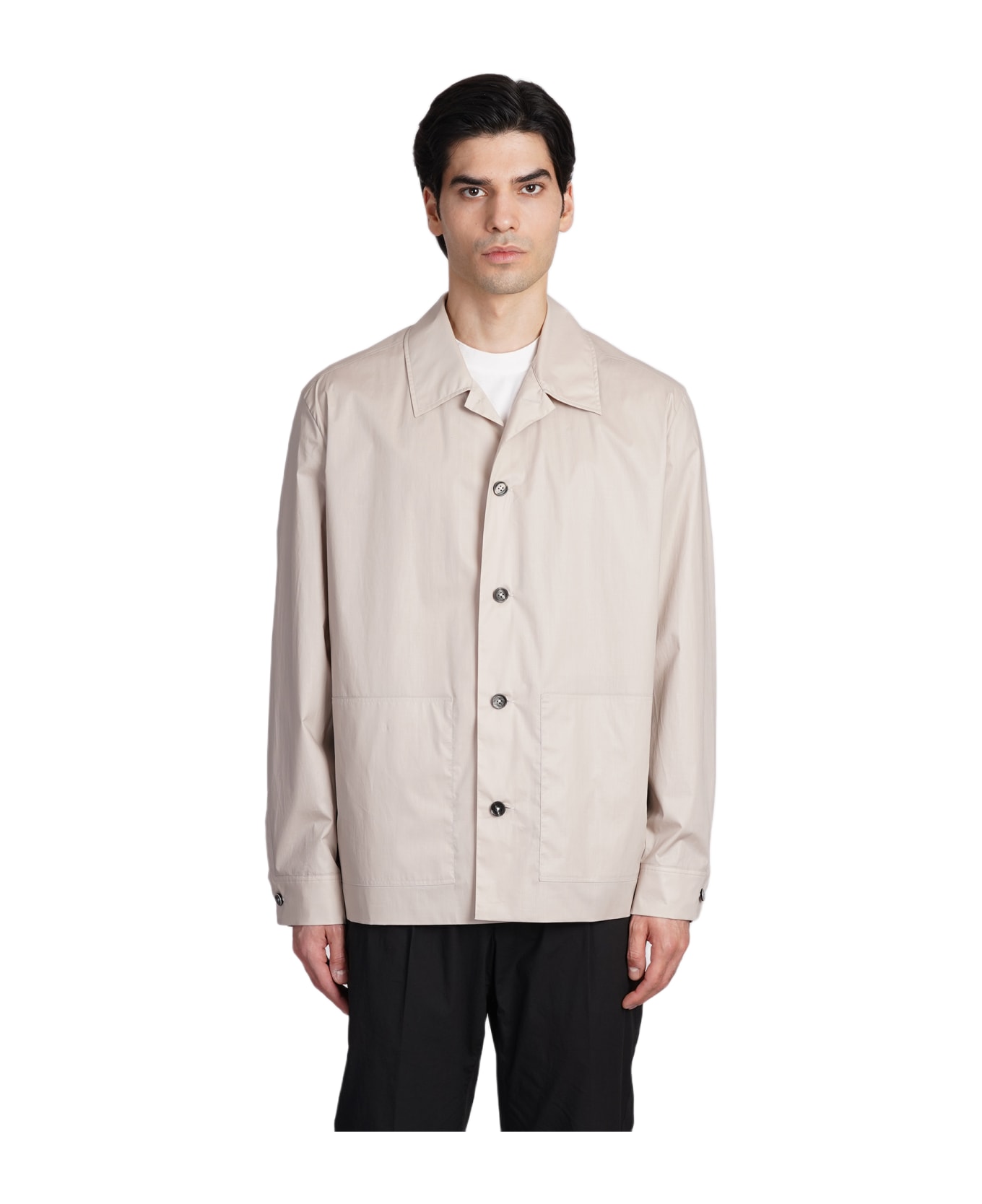 Zegna Casual Jacket In Beige Cotton - beige
