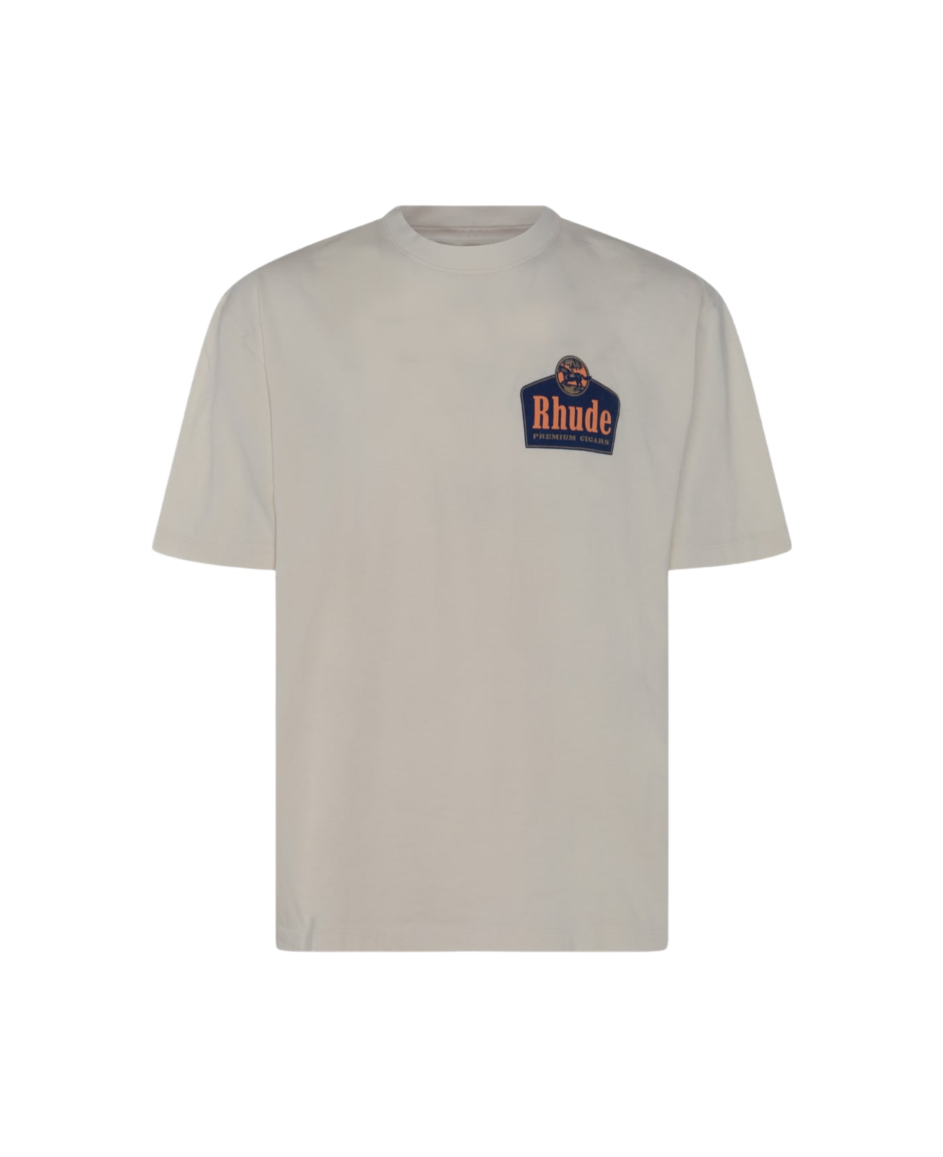 Rhude Cream Multicolour Cotton T-shirt - VTG WHITE