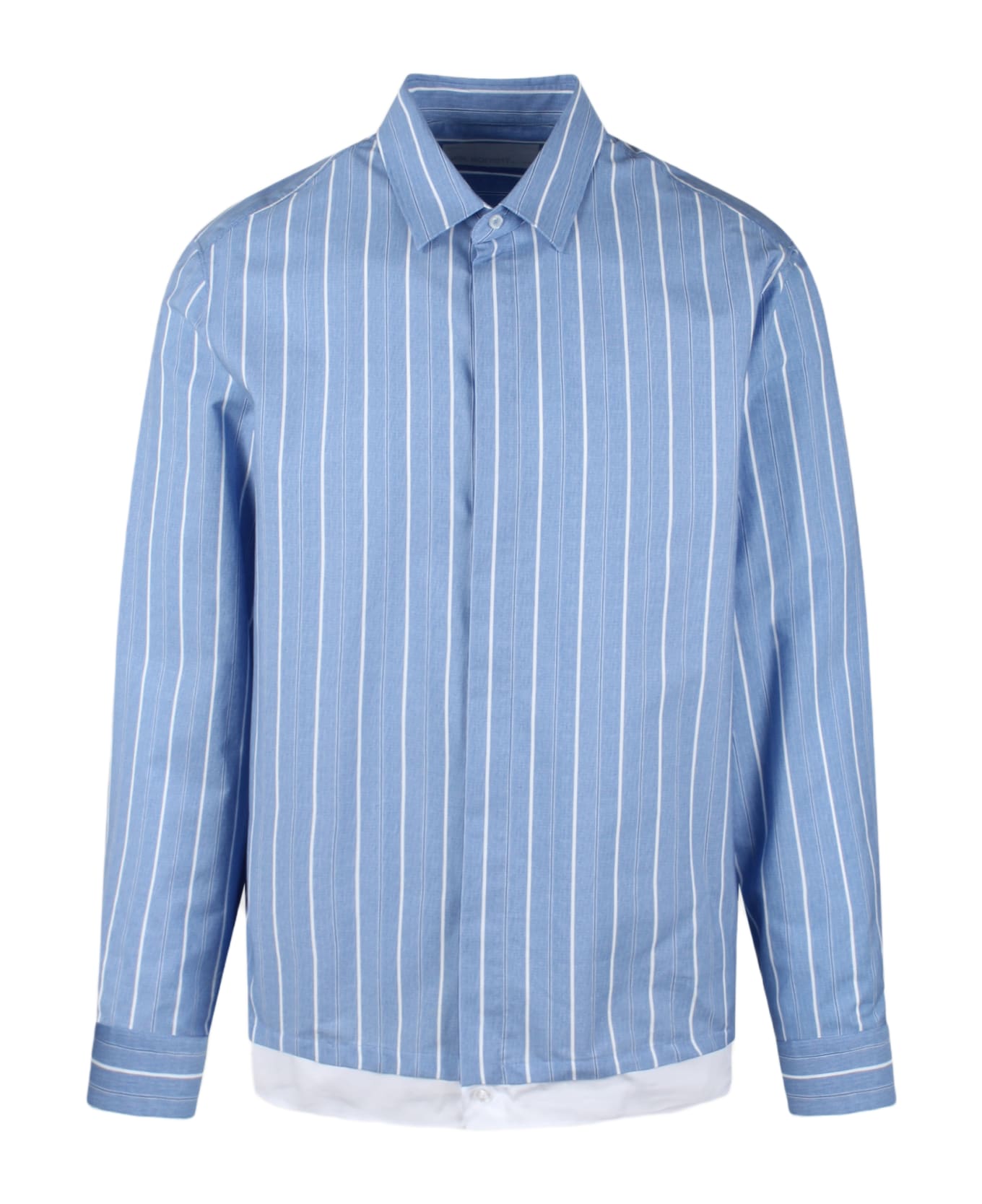 Neil Barrett Loose Double Layer Long Sleeve Shirt - Blue