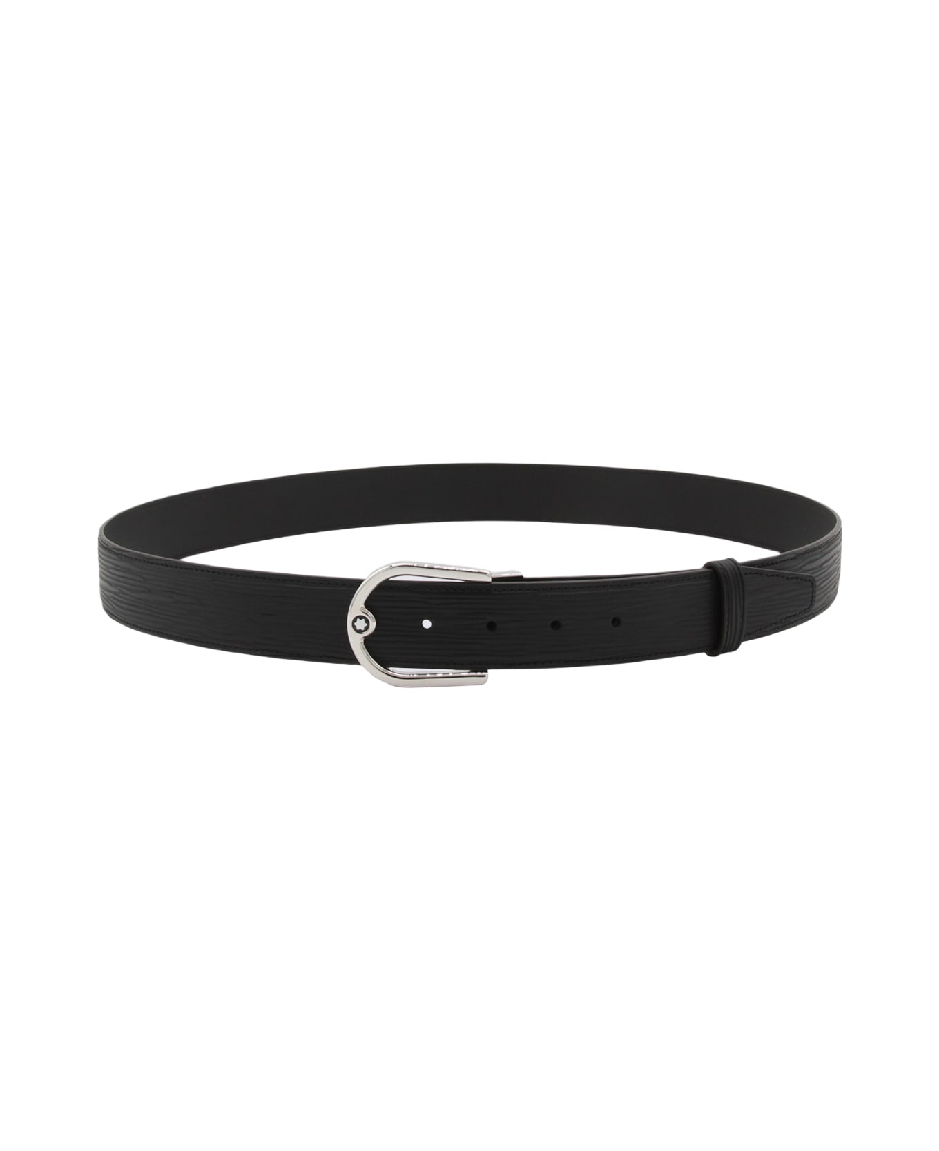 Montblanc Black Leather Belt - Black ベルト
