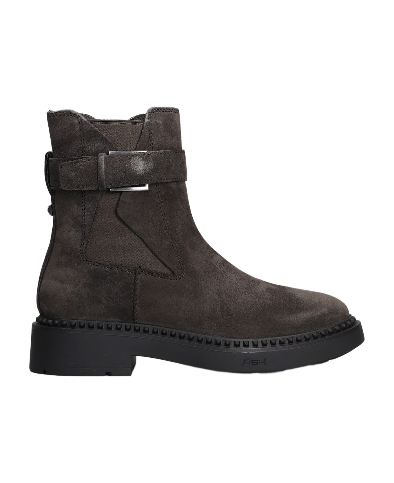 Ash Margot High Heels Ankle Boots In Brown Suede - brown