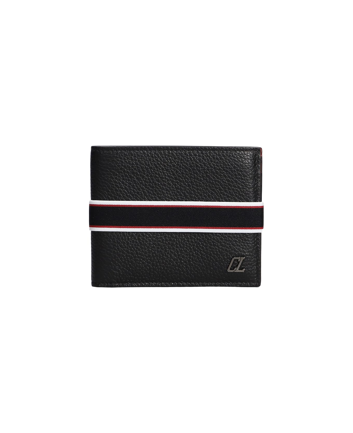 Christian Louboutin Fav Wallet In Black Leather - Black/multi/gun Metal 財布