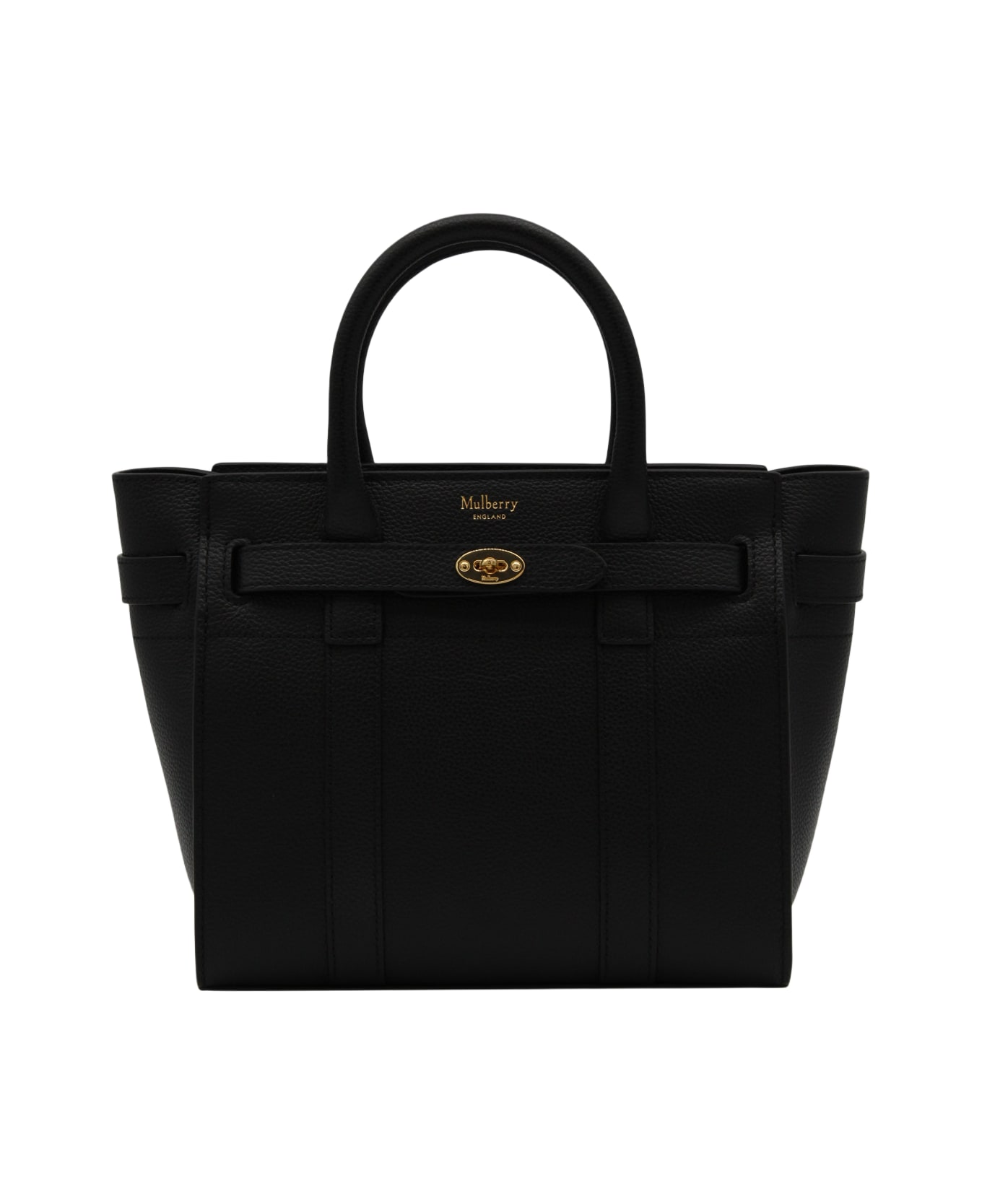 Mulberry Black Leather Tote Bag - Black