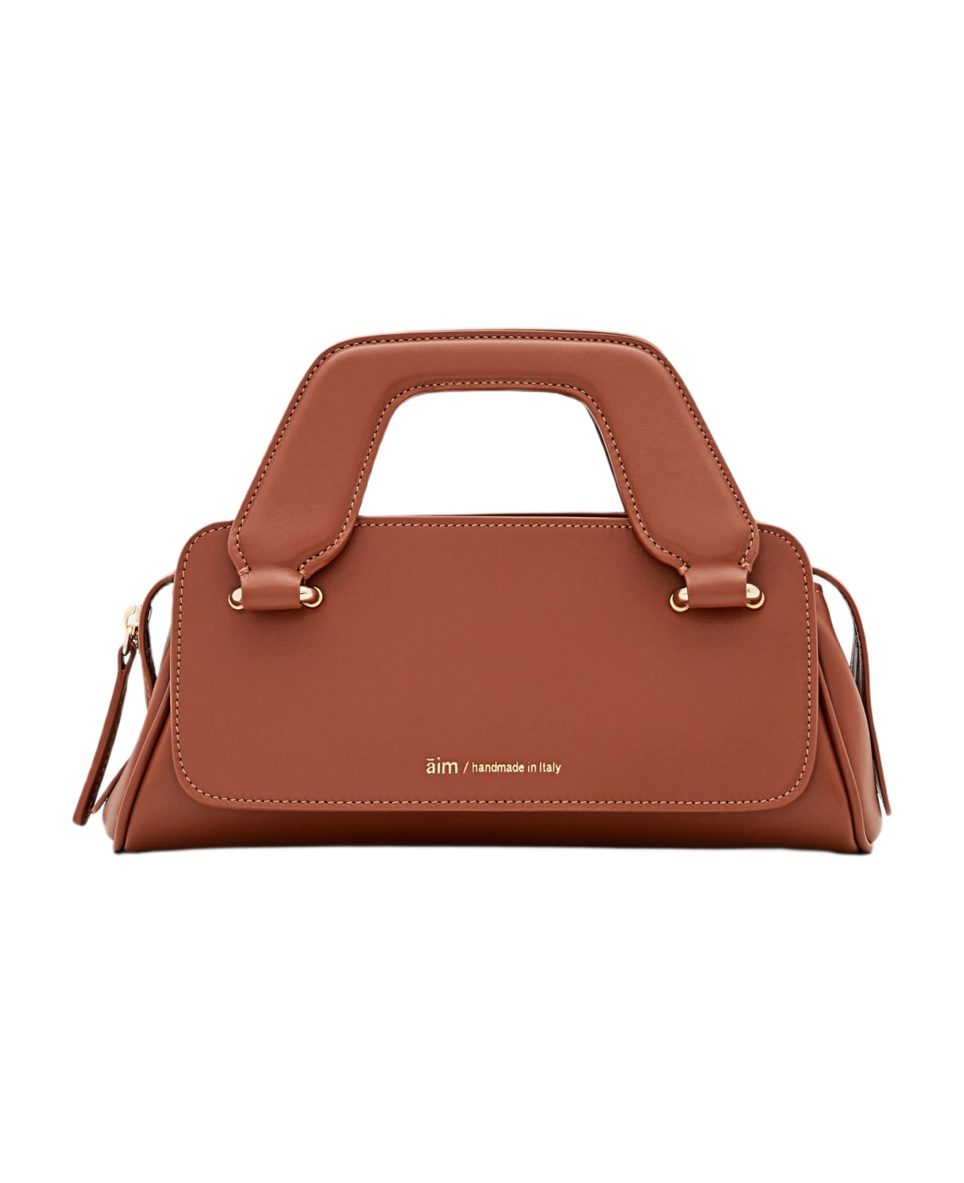Aim Handmade in Italy Micro Olivia Smooth Calf Leather Handbag - Brown