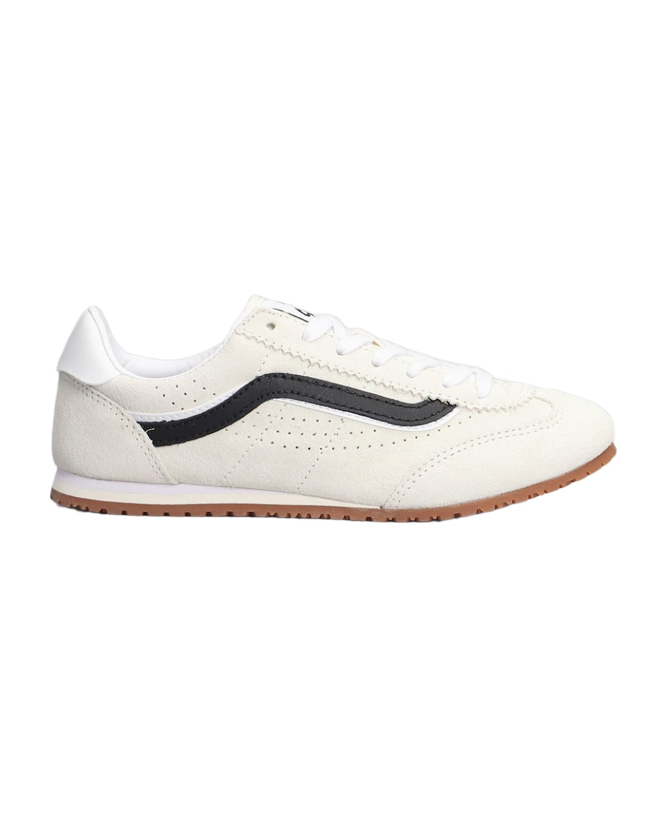 Vans Super Lowpro Sneakers In White Suede - white