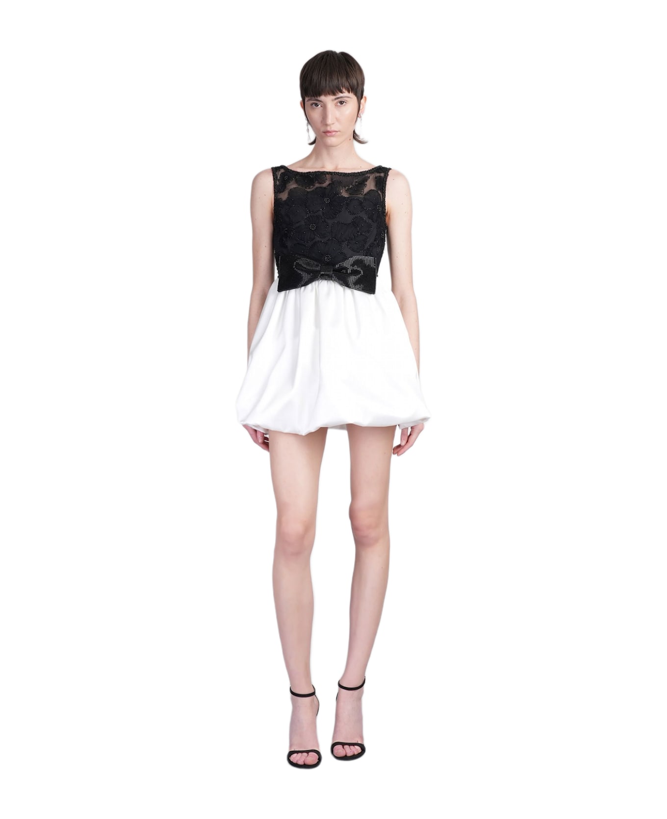 self-portrait Mini Dress In Black Polyester - black