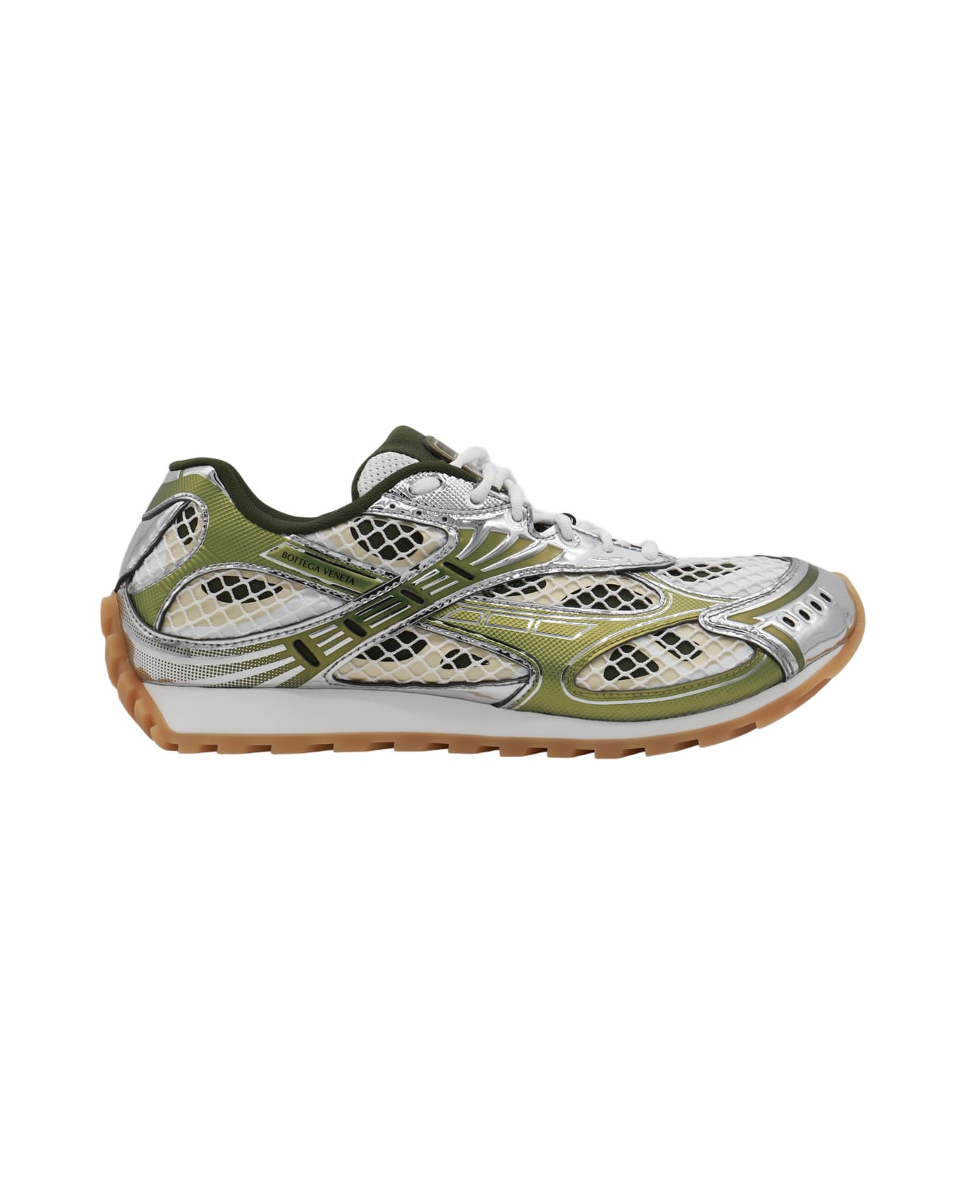 Bottega Veneta White And Green Orbit Sneakers - MUD/WHITE