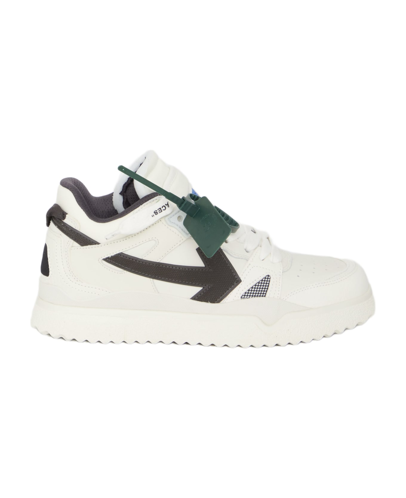 Off-White Midtop Sponge Sneakers - WHITE