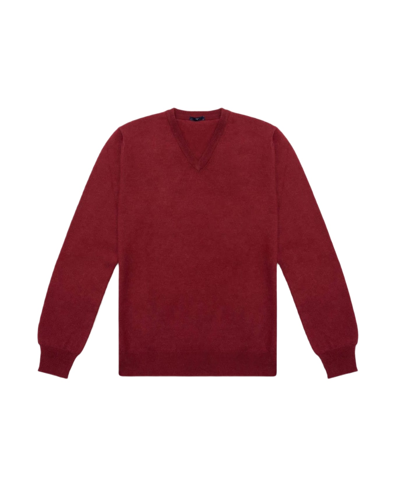 Larusmiani V-neck Sweater Bachelor Sweater - Red ニットウェア
