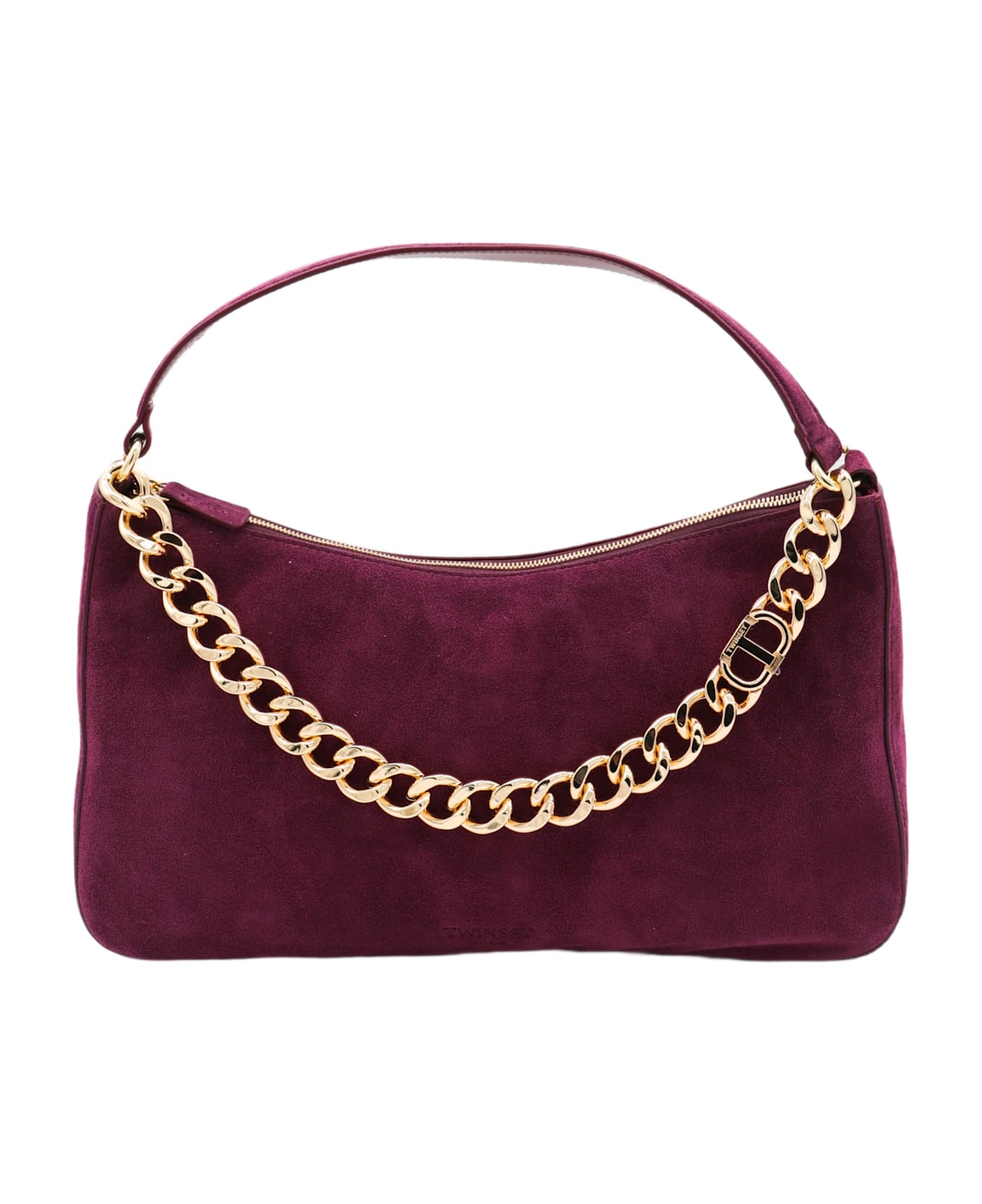 TwinSet Purple Leather Liliane Shoulder Bag - WINETASTING
