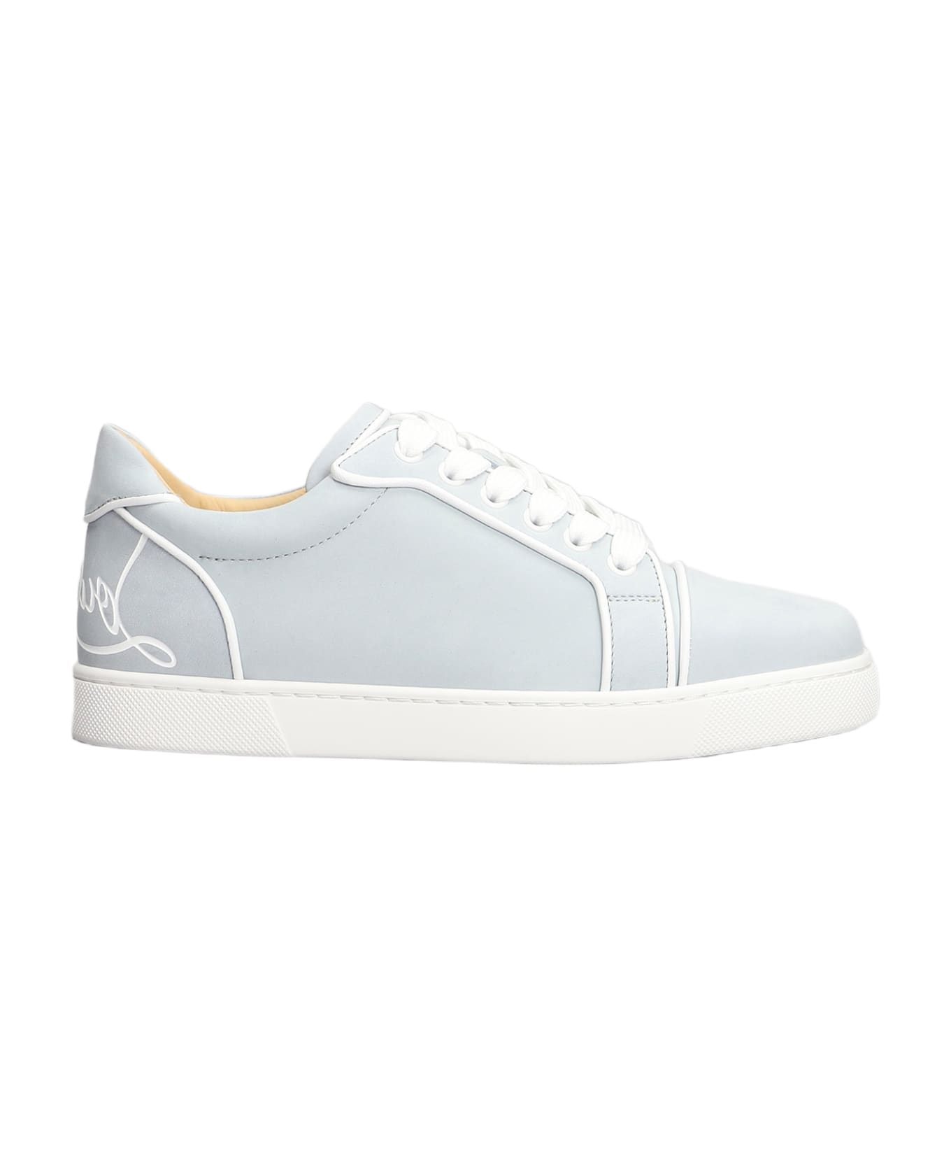 Christian Louboutin Fun Vieira Orlato Sneakers In Cyan Leather - cyan