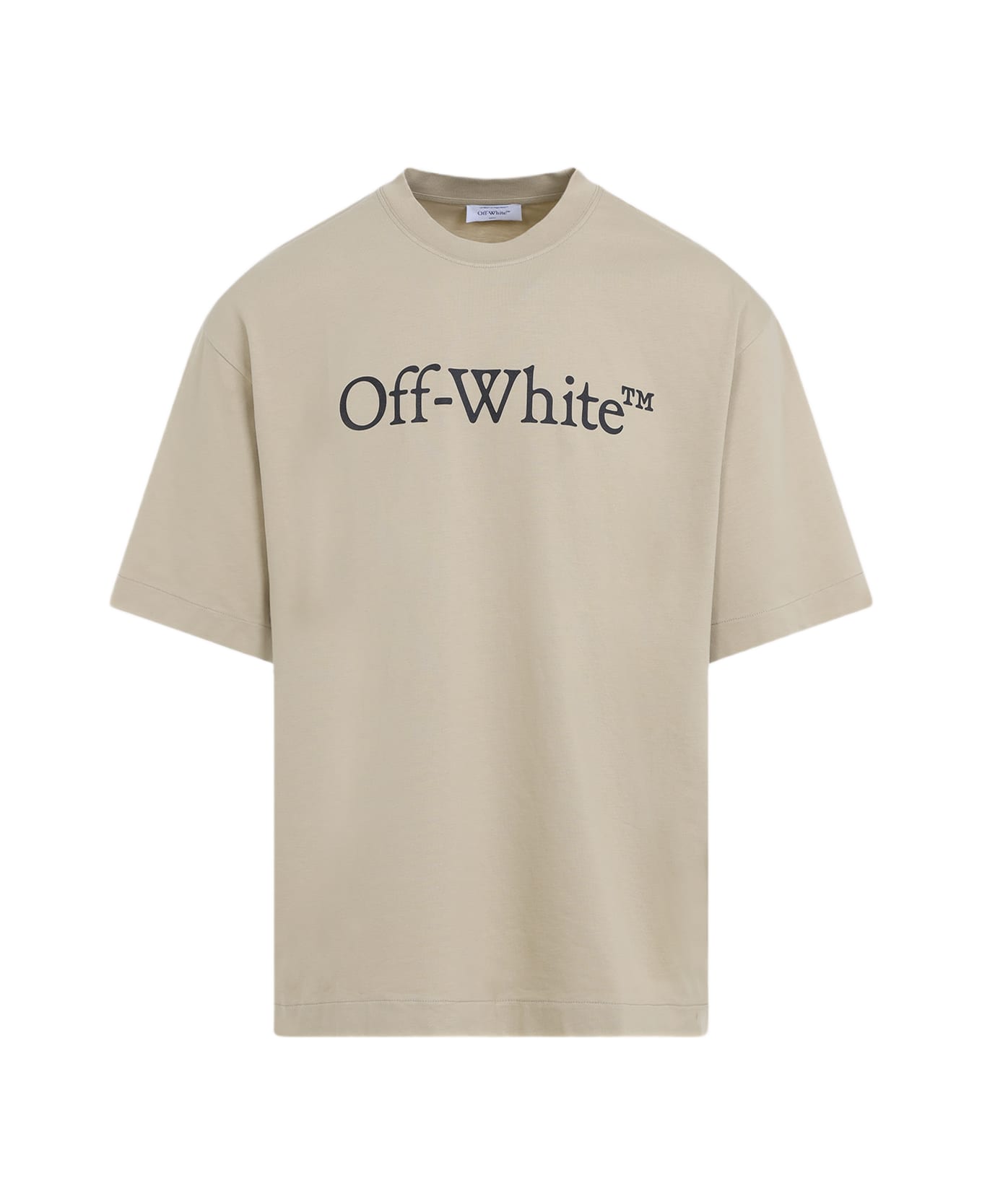 Off-White Big Bookish Skate Short Sleeves Tee - Creme Brulee Black