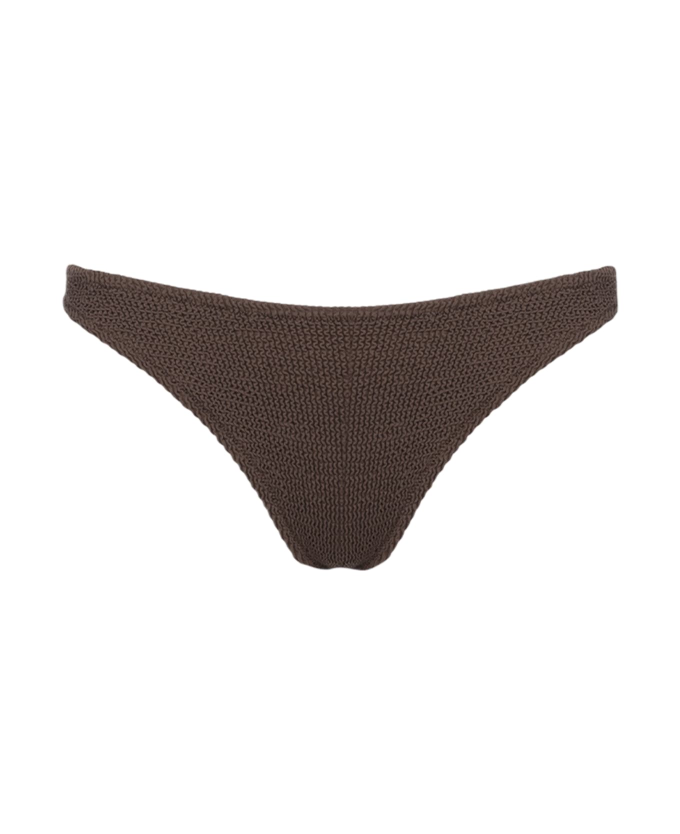 MC2 Saint Barth Woman Brown Classic Crinkle Swim Briefs Elise - BROWN