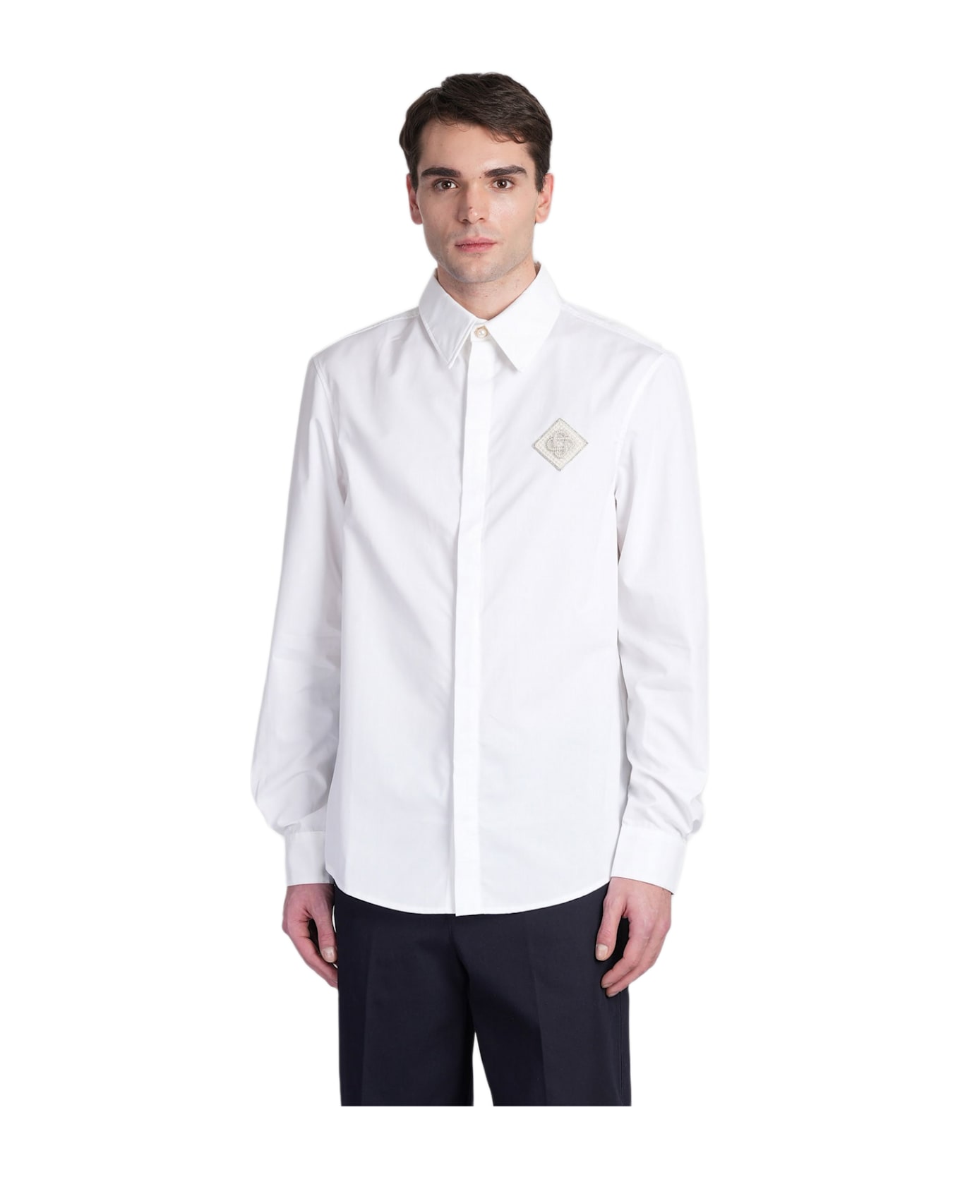 Casablanca Shirt In White Cotton - white