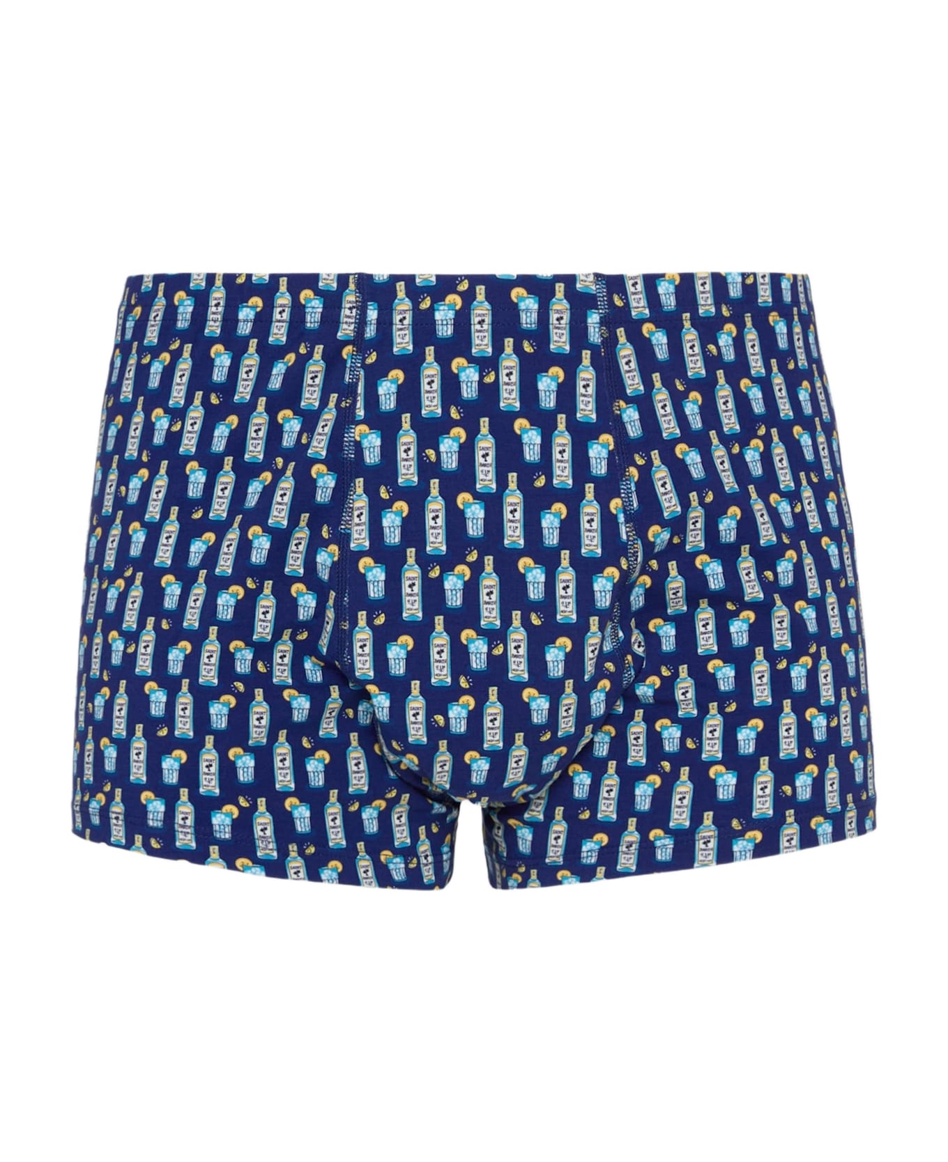 MC2 Saint Barth Man Underwear Boxer Gin Tonic Print - BLUE