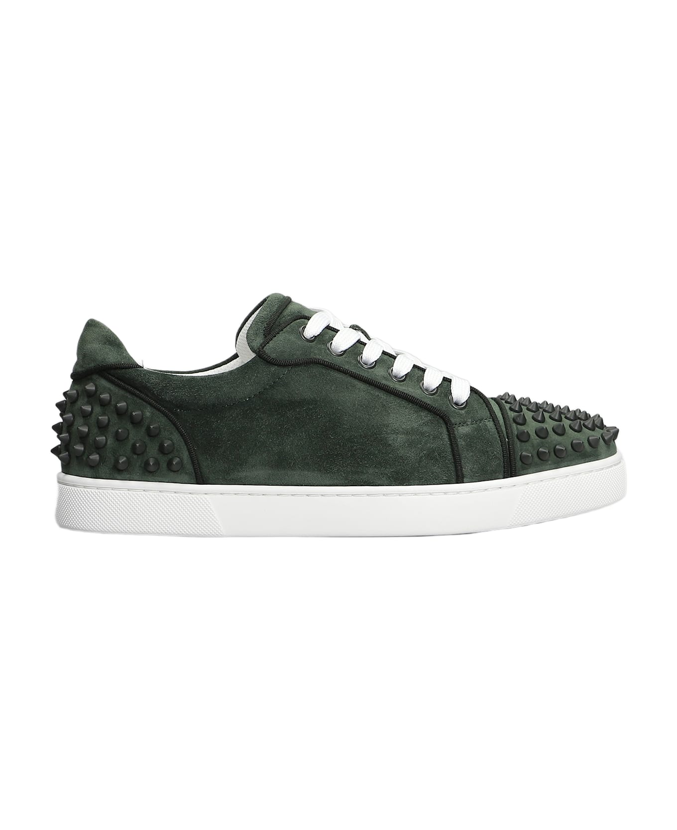 Christian Louboutin Vieira 2 Orlato Sneakers In Green Suede - green