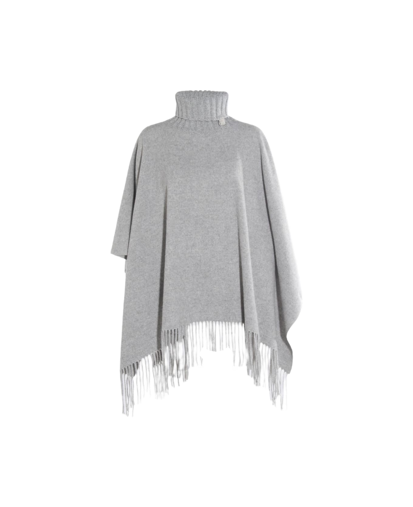 Fabiana Filippi Grey Wool Capes - Roccia