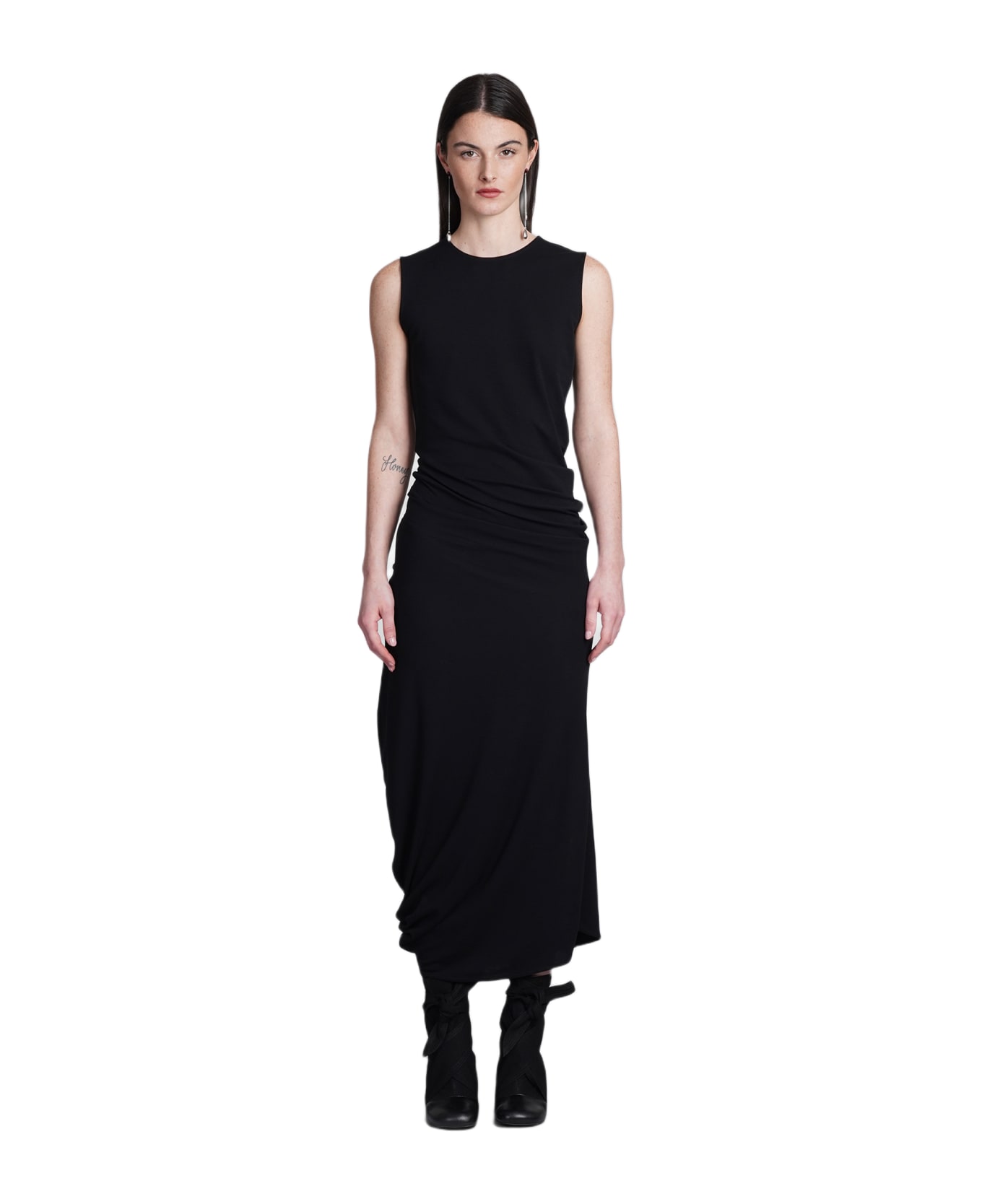 Lemaire Dress In Black Cotton - Nero ワンピース＆ドレス