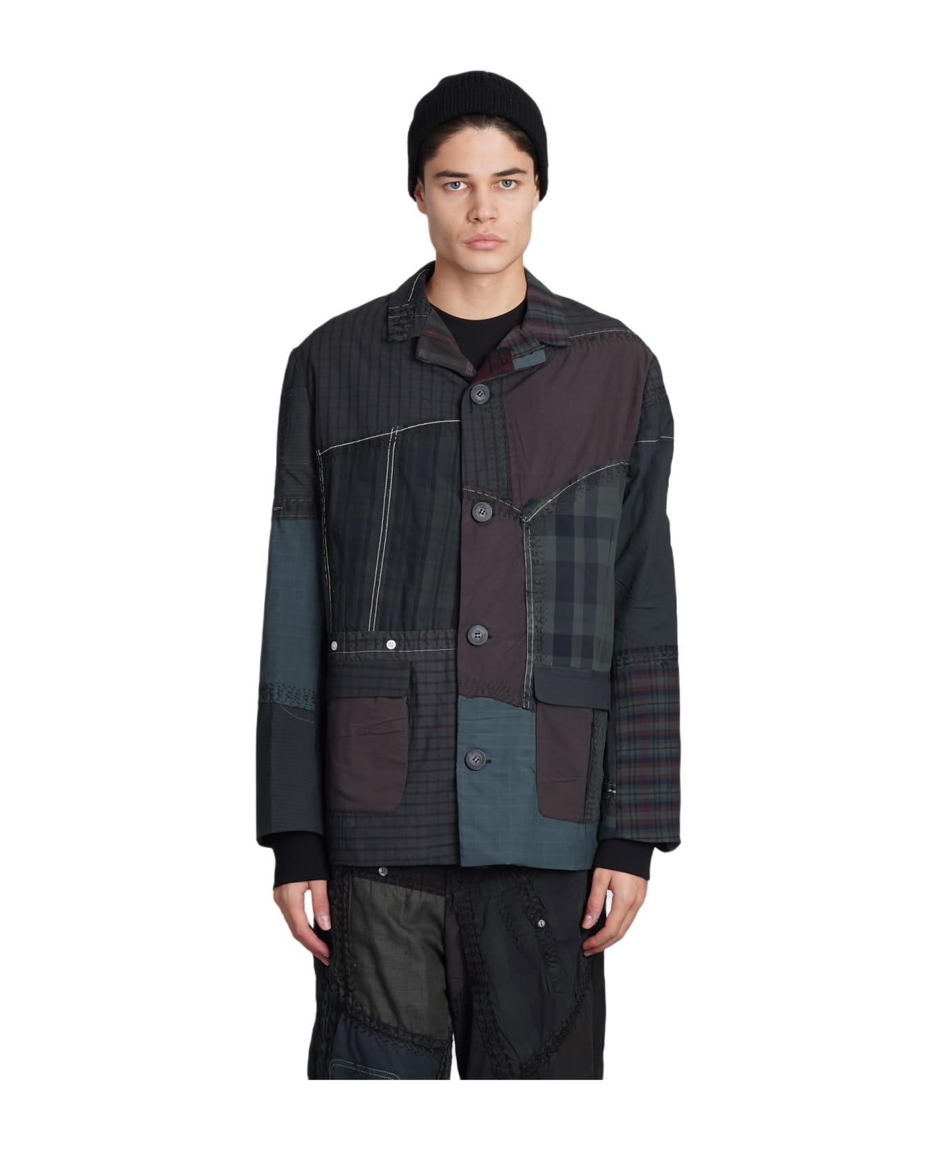 By Walid Noah Casual Jacket In Green Cotton - green