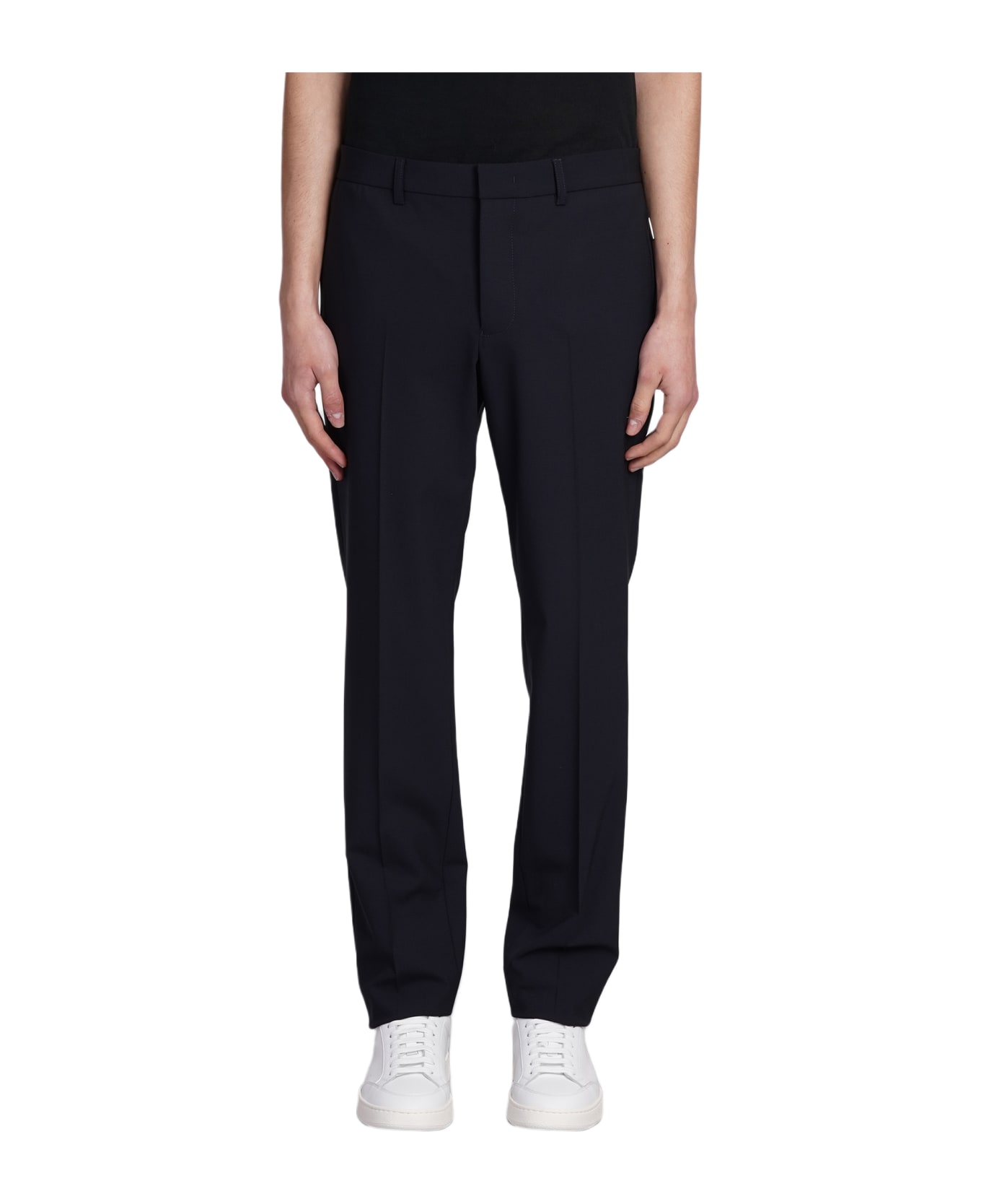 Emporio Armani Pants In Blue Wool - blue