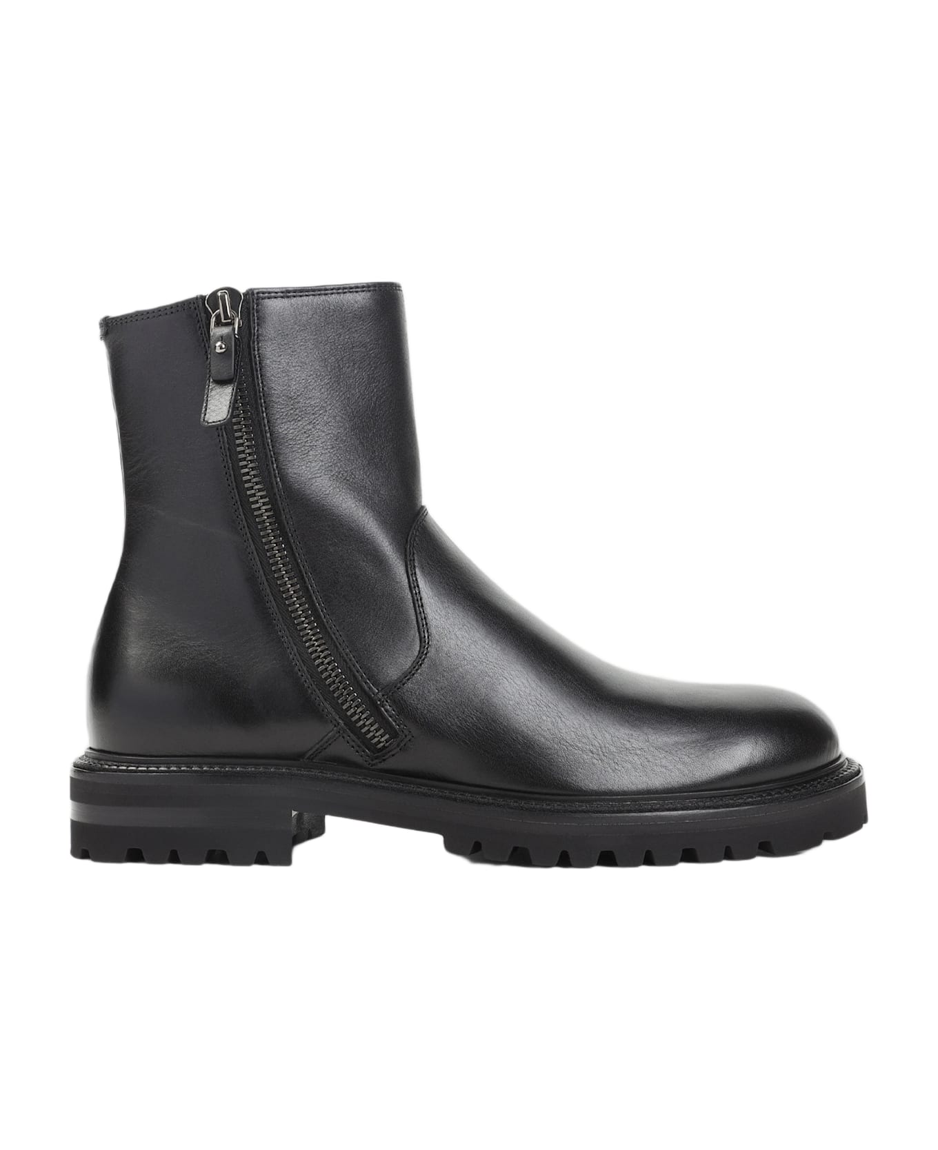 Giorgio Armani Leather Boots - Black Beauty