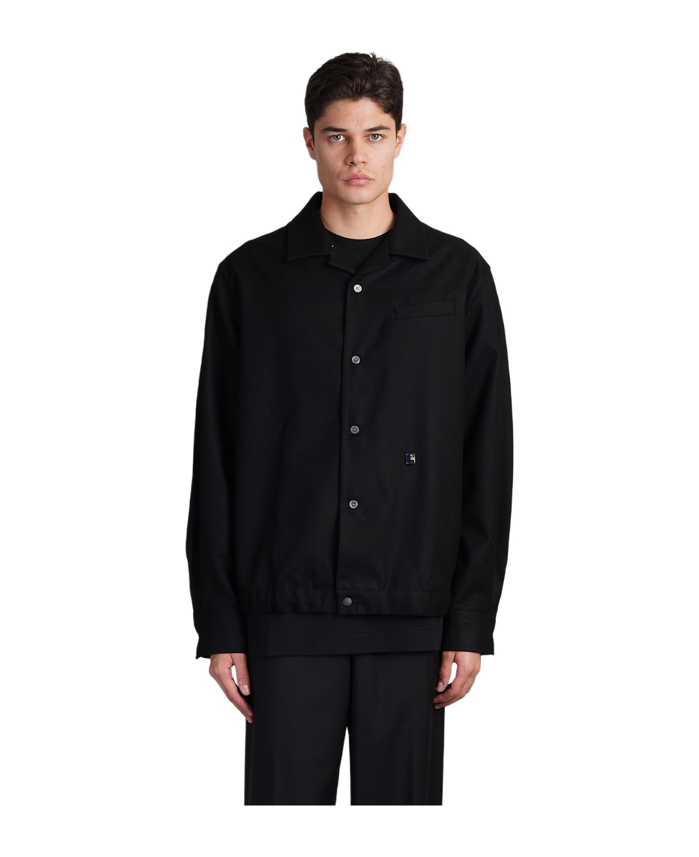 Givenchy Casual Jacket In Black Wool - BLACK