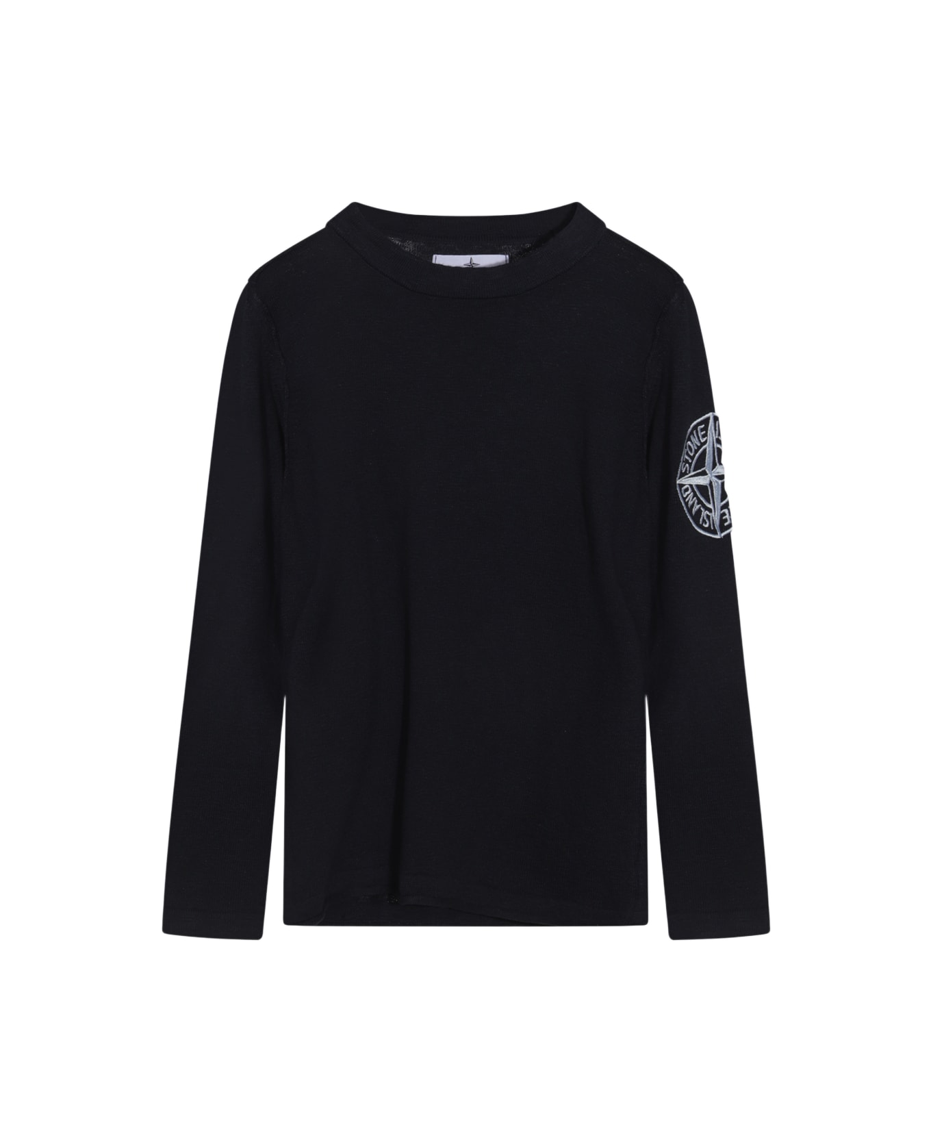 Stone Island Blue Cotton Knitwear - Blue