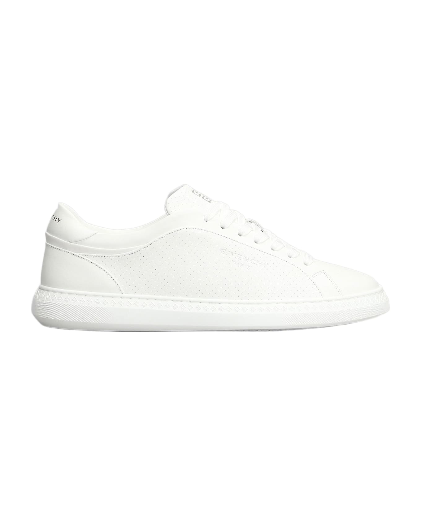 Givenchy G Set Low Sneakers In White Leather - white