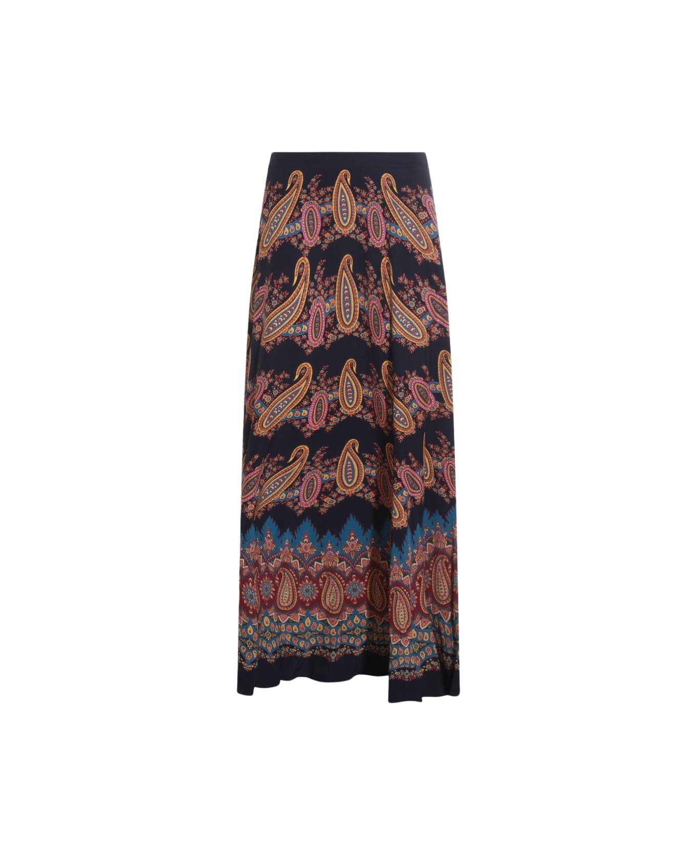 Etro Multicolor Silk Skirt - Blue