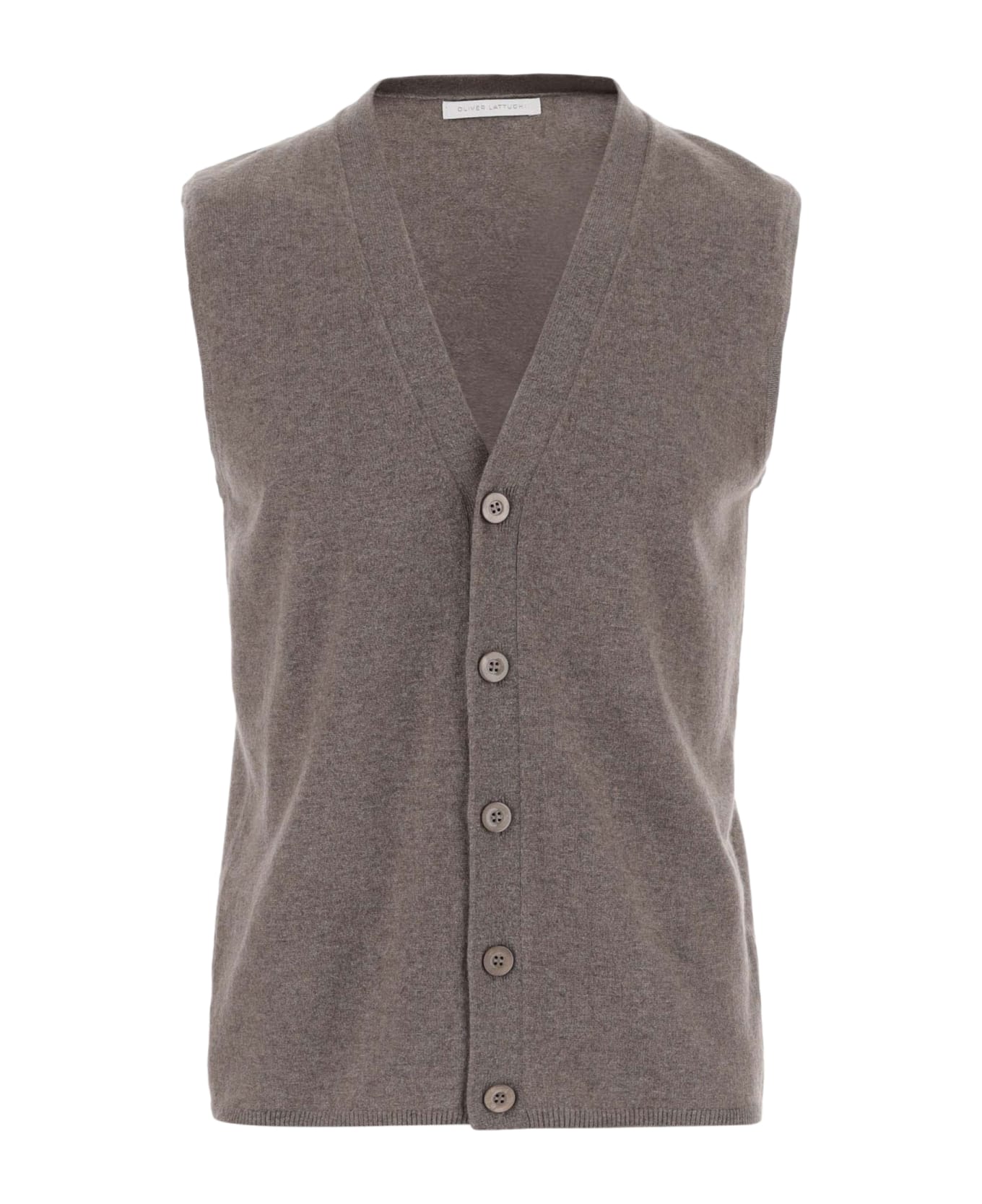 Oliver Lattughi Cashmere Vest - Brown