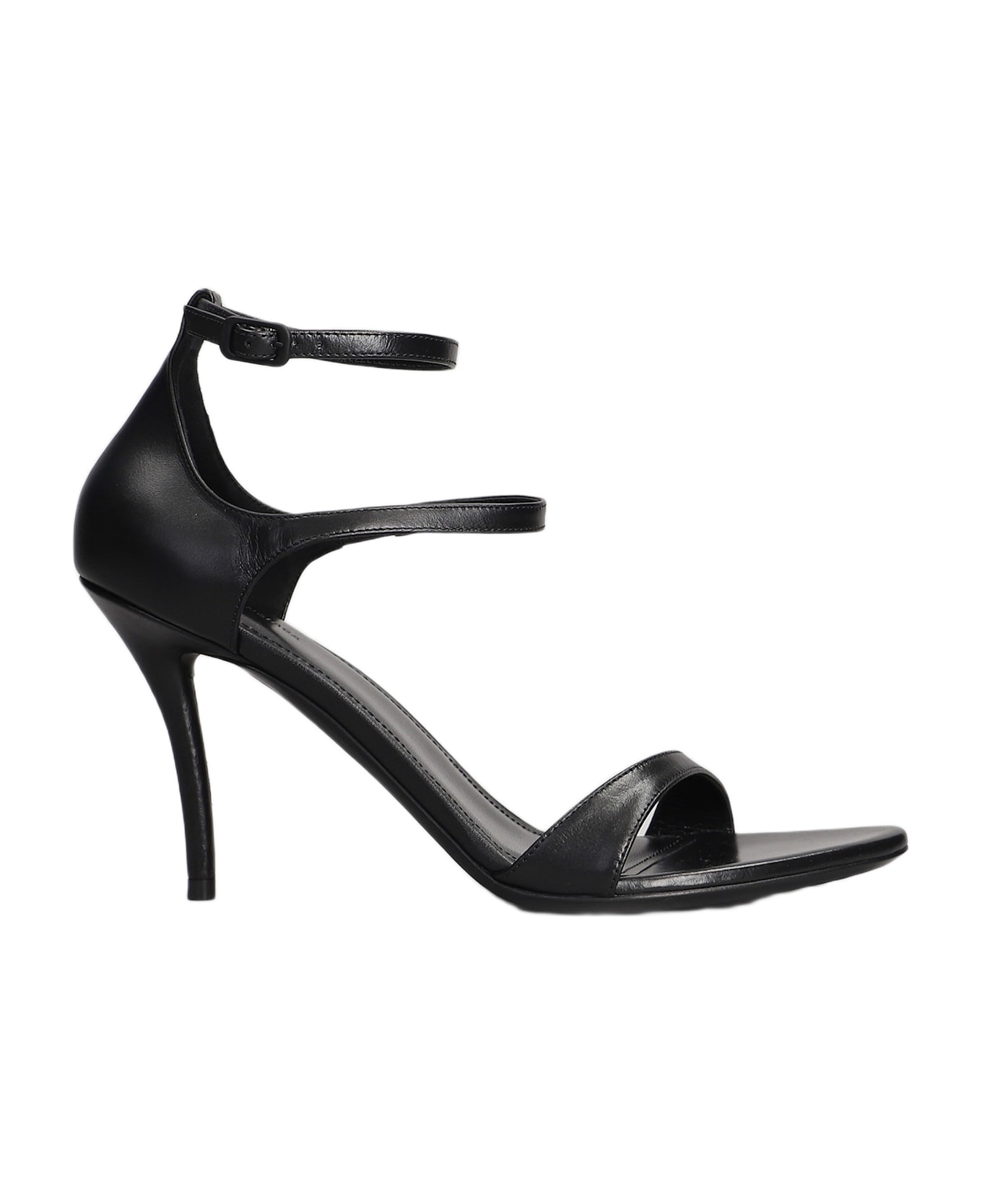 Balenciaga Honey Sandals In Black Leather - black