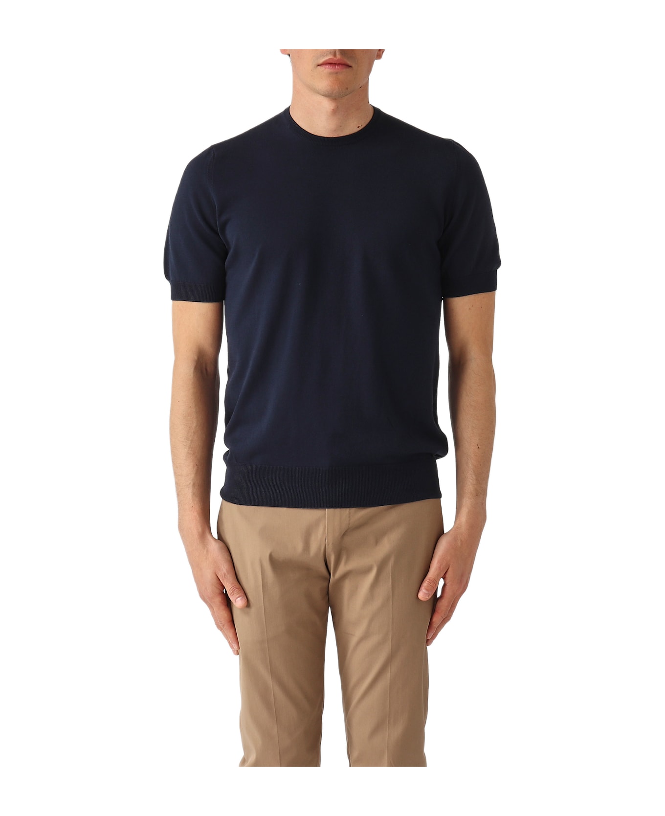 Gran Sasso T-shirt M/c Con Balza T-shirt - NAVY