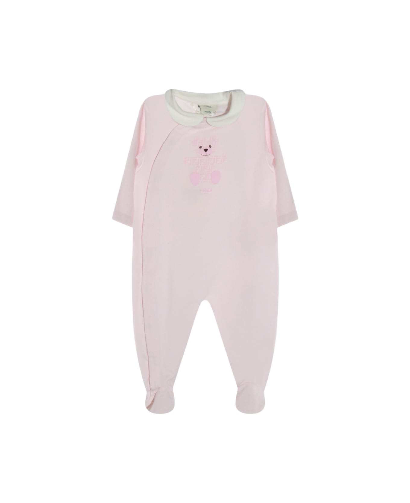 Fendi Pink Cotton Jumpsuit - Baby Pink