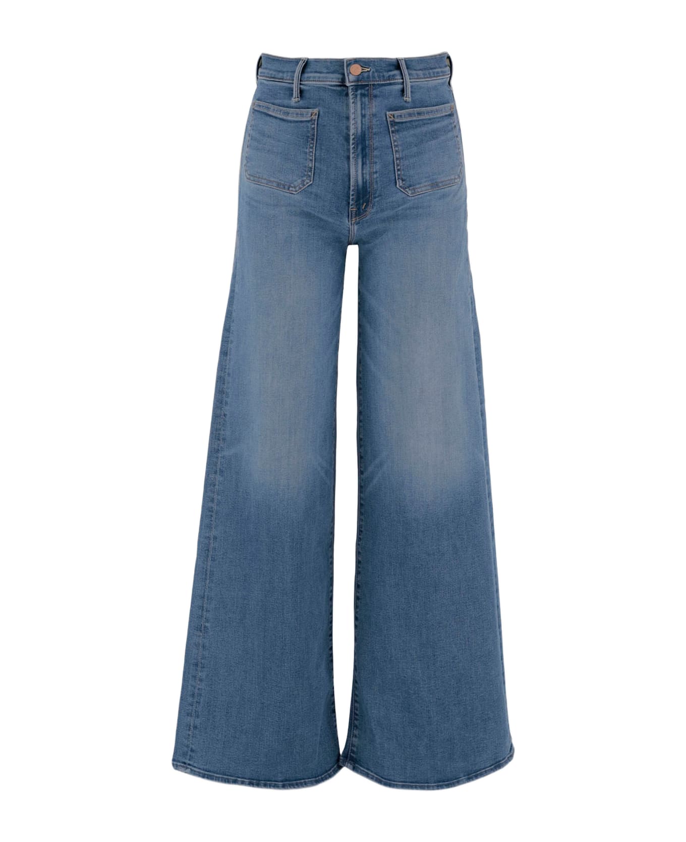 Mother Wide-leg Jeans In Stretch Cotton Blend - Denim